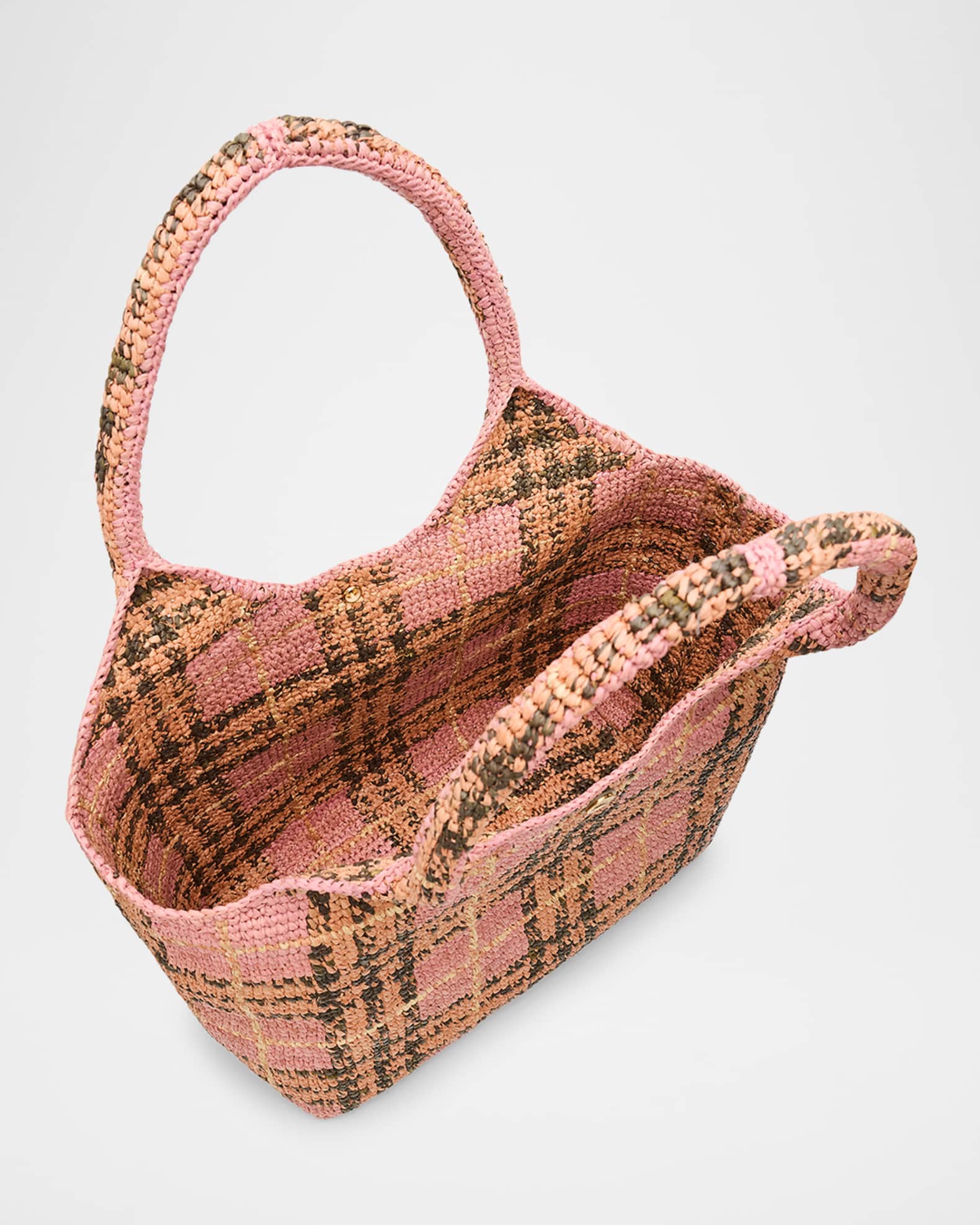 Burberry Extra Large Margate Raffia Check Tote Bag | Neiman Marcus