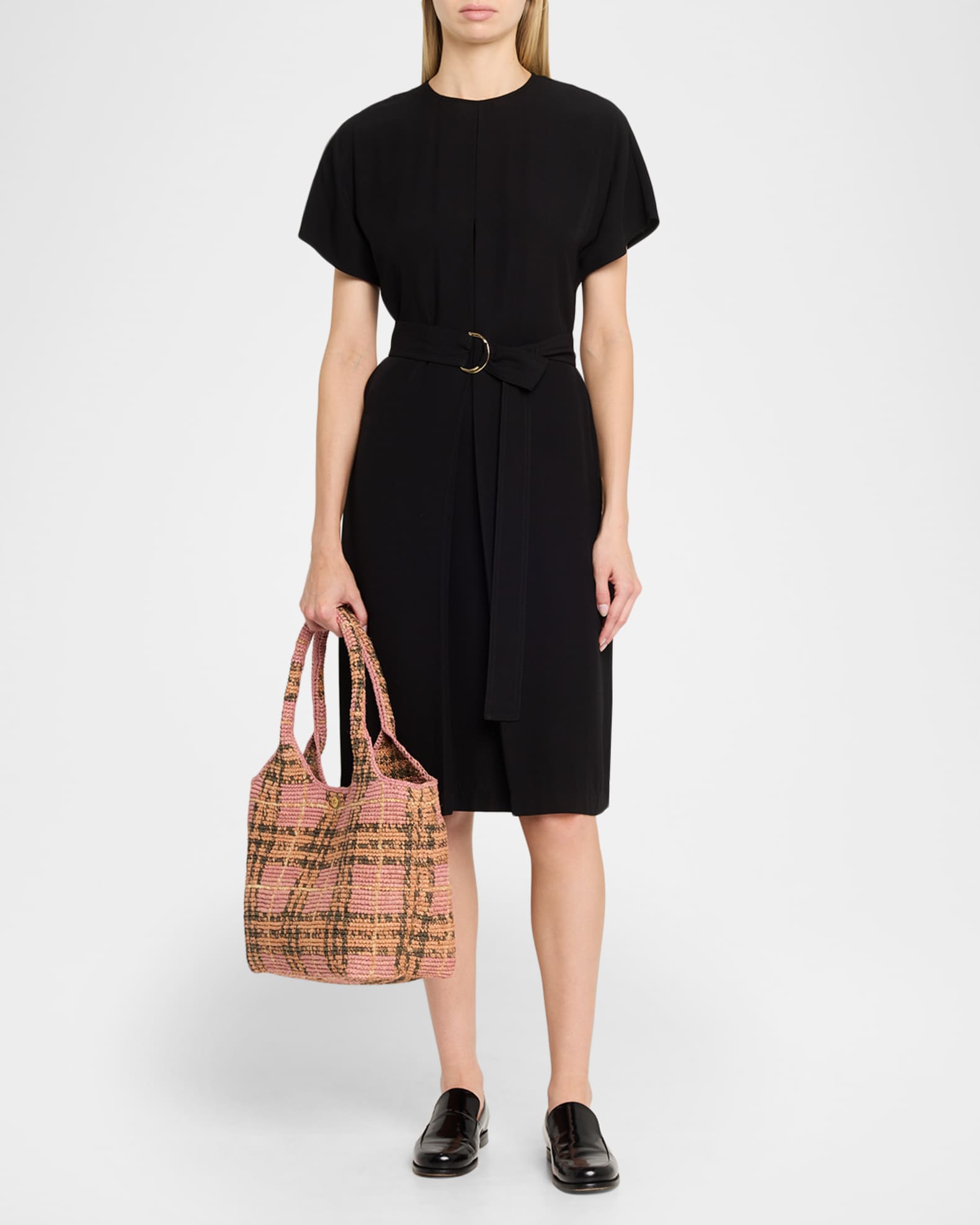 Burberry Extra Large Margate Raffia Check Tote Bag | Neiman Marcus