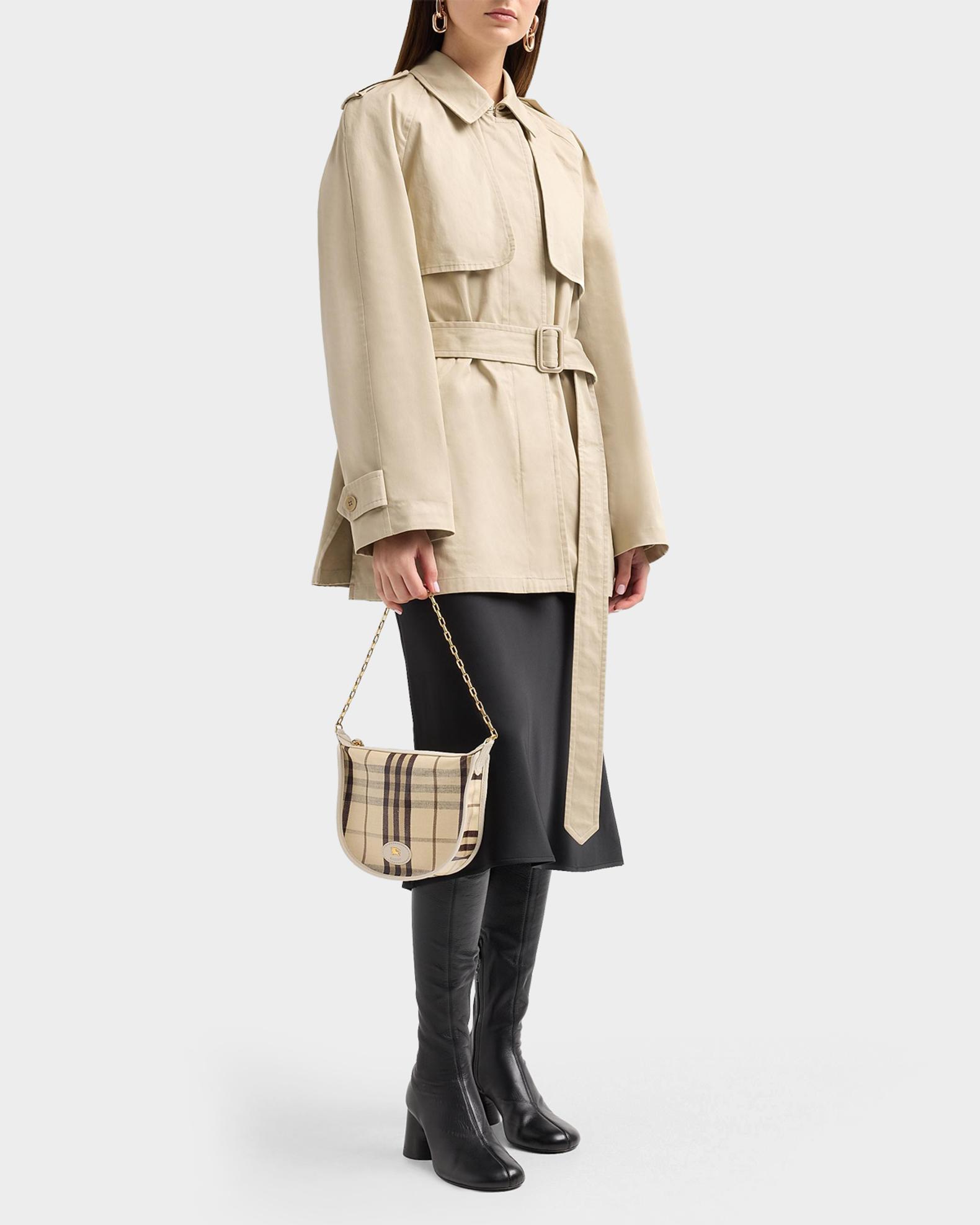 Burberry Highlands Coated Check Shoulder Bag | Neiman Marcus