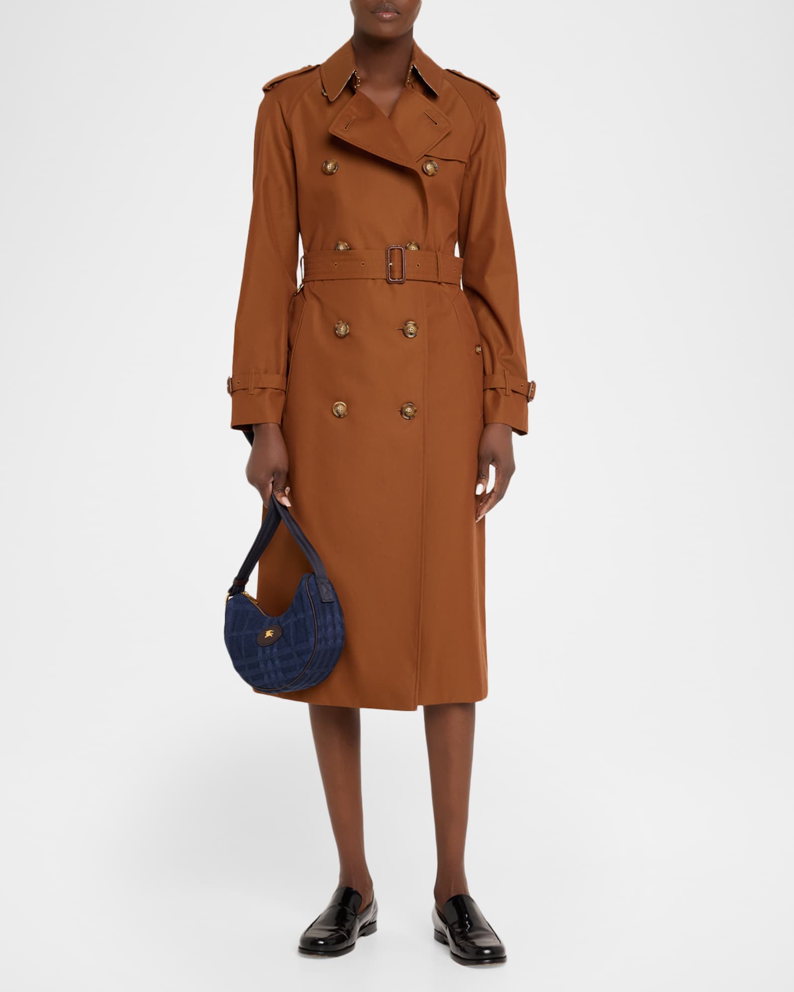 Burberry Horseshoe Quilted Cotton Denim Crossbody Bag | Neiman Marcus