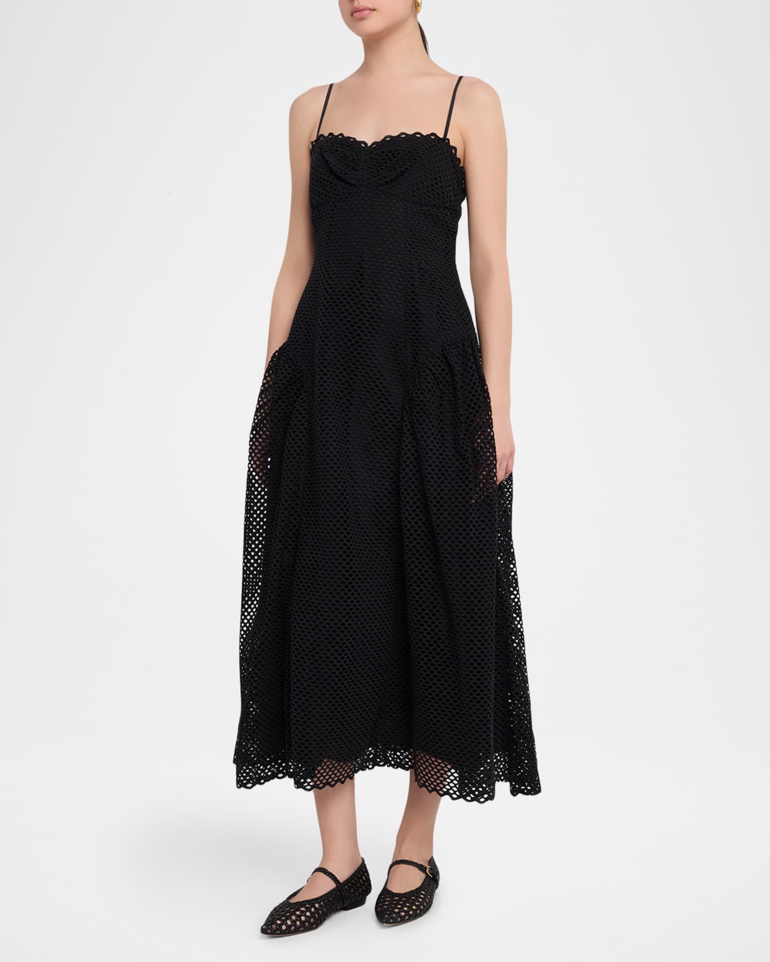 eyelet formal dress Portia Cotton Eyelet Midi Dress main image 0