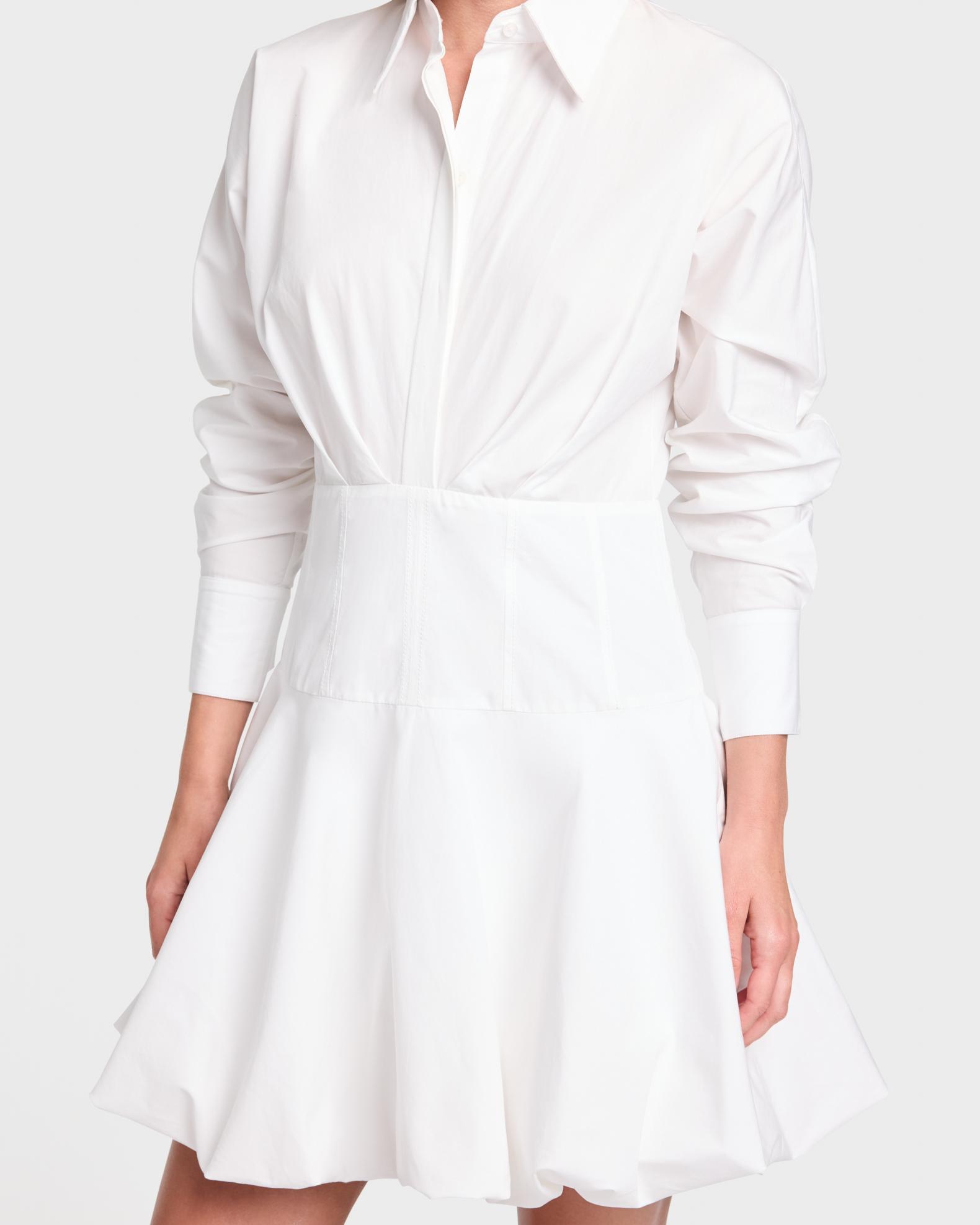 mila trim short jersey dress TWP Mini Shirtdress in Cotton Shirting rbmoraca
