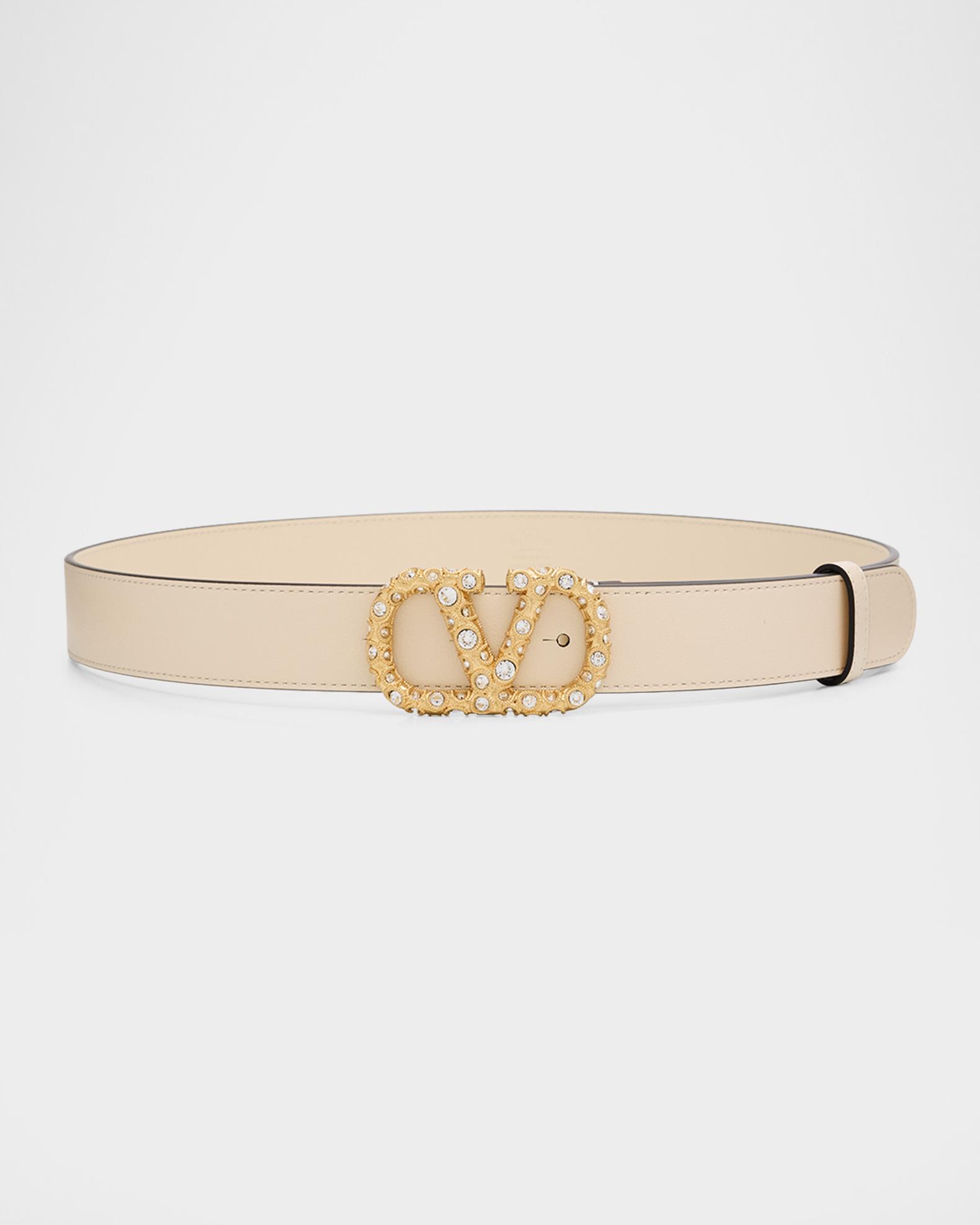 Valentino Vlogo Signature Patent Belt, White Valentino Garavani Reversible Vlogo Signature Belt In Shiny  main image 3