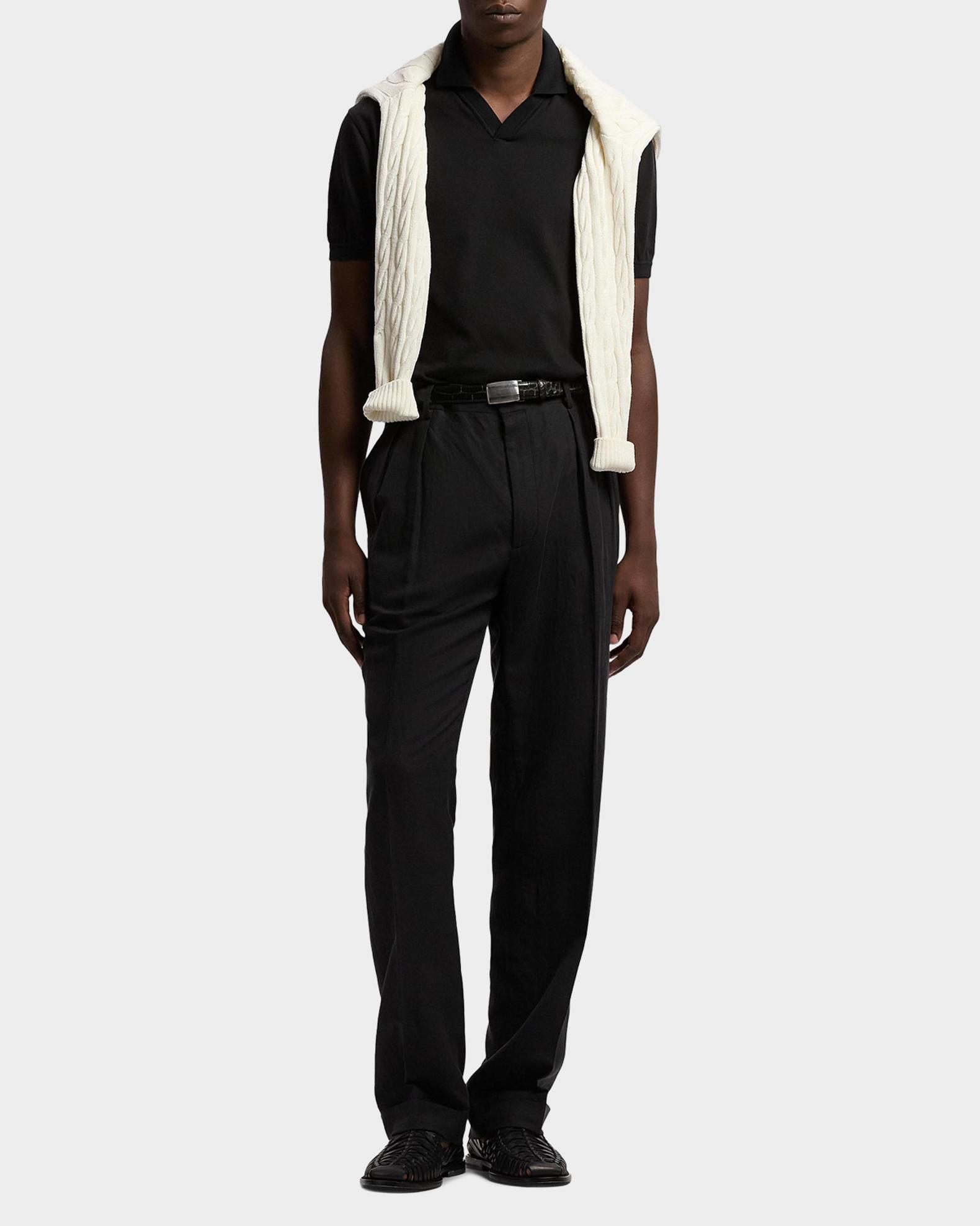 Ralph Lauren Purple Label Men's Silk and Linen Straight-Leg