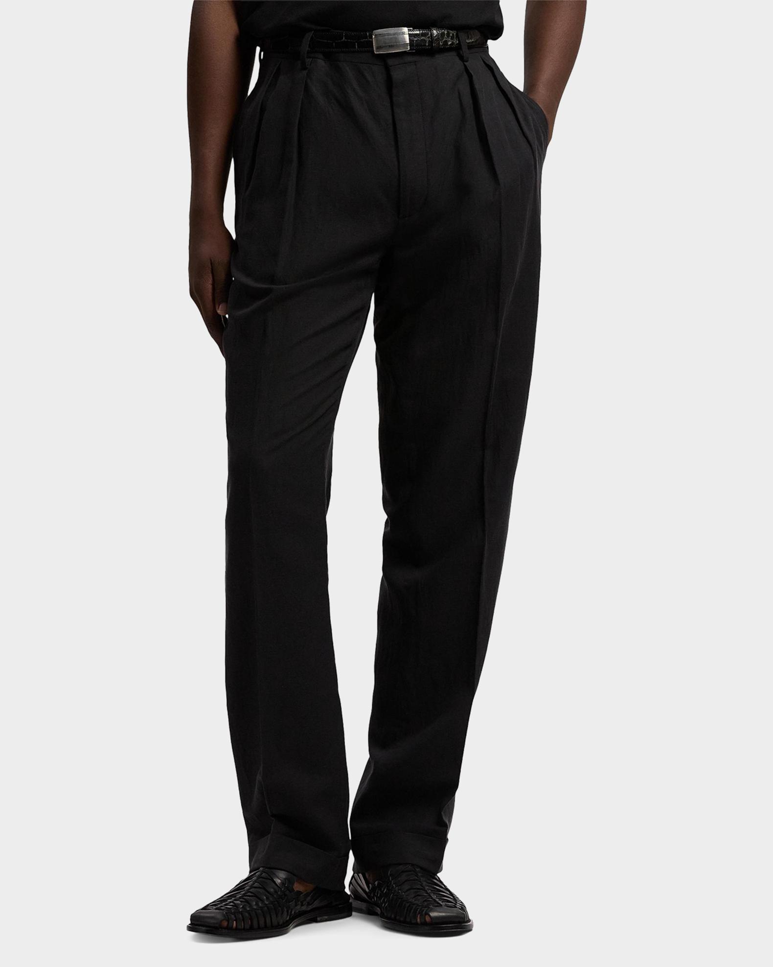 Ralph Lauren Purple Label Men's Silk and Linen Straight-Leg