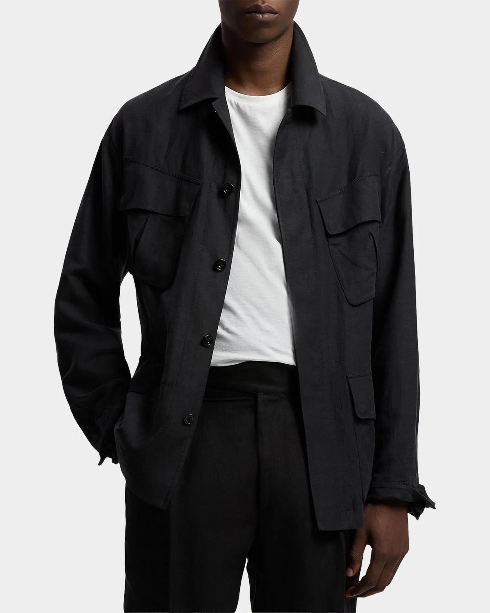 Ralph Lauren Purple Label Men's Silk-Linen Field Jacket | Neiman