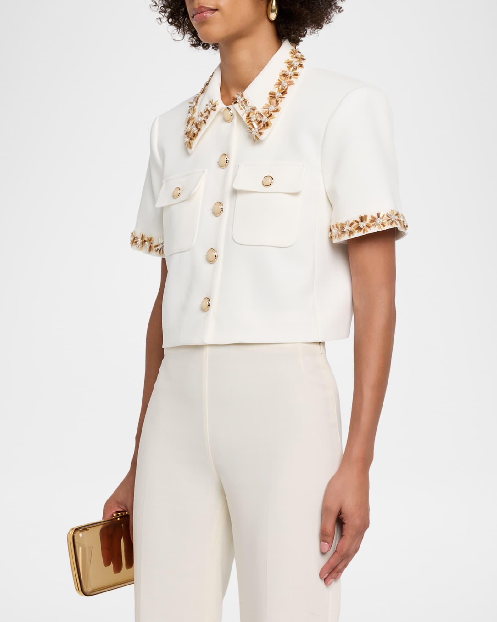 Cinq a Sept Aanya Sunflare Embellished Jacket | Neiman Marcus