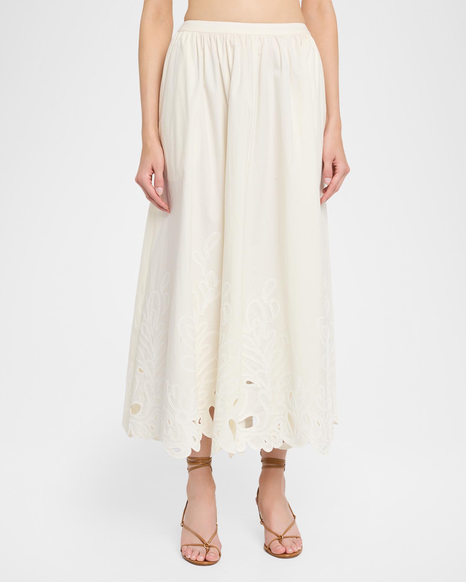 Cinq à Sept Espe Paisley Bloom Midi Skirt | Neiman Marcus