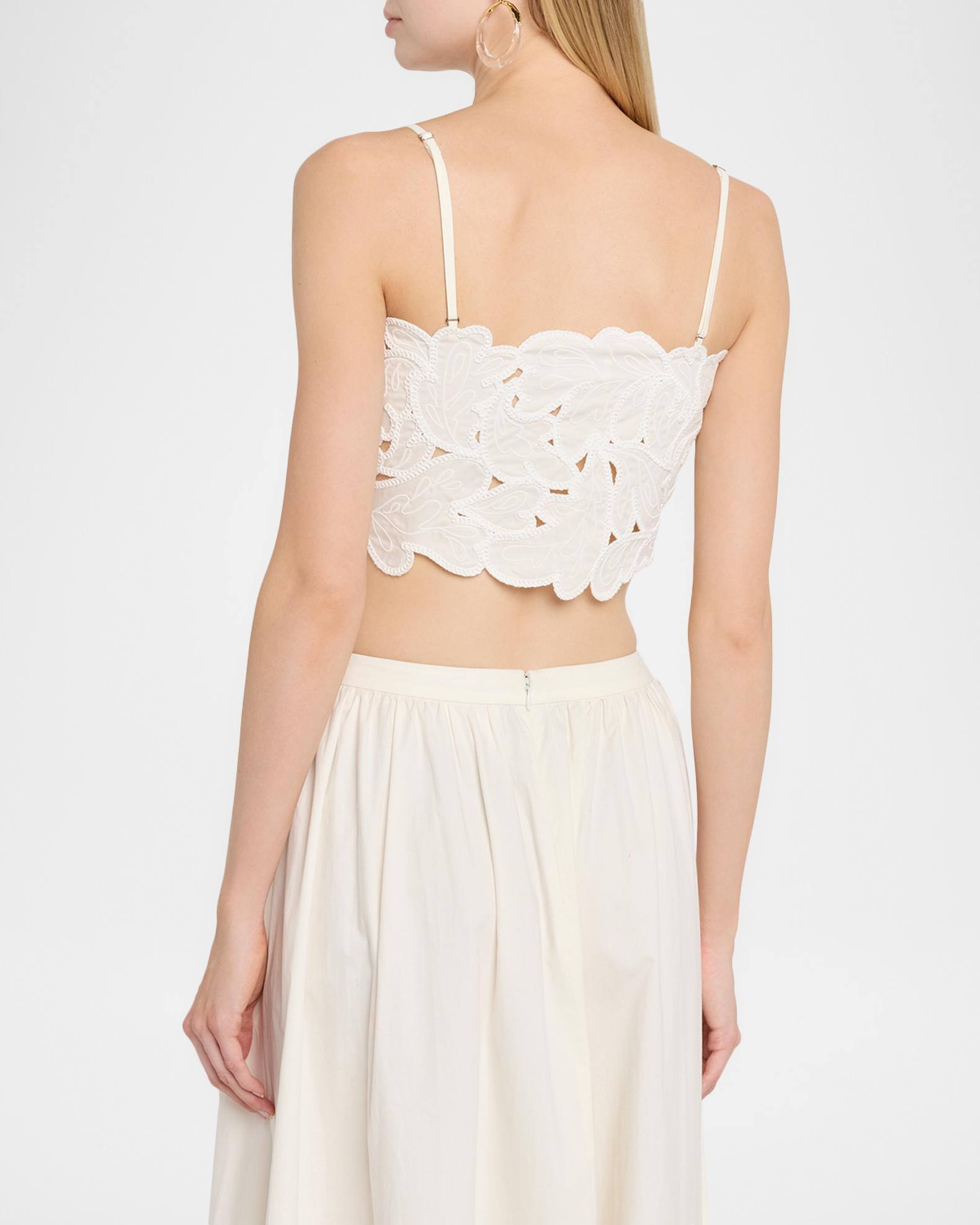 Cinq à Sept Caterina Paisley Bloom Crop Top | Neiman Marcus