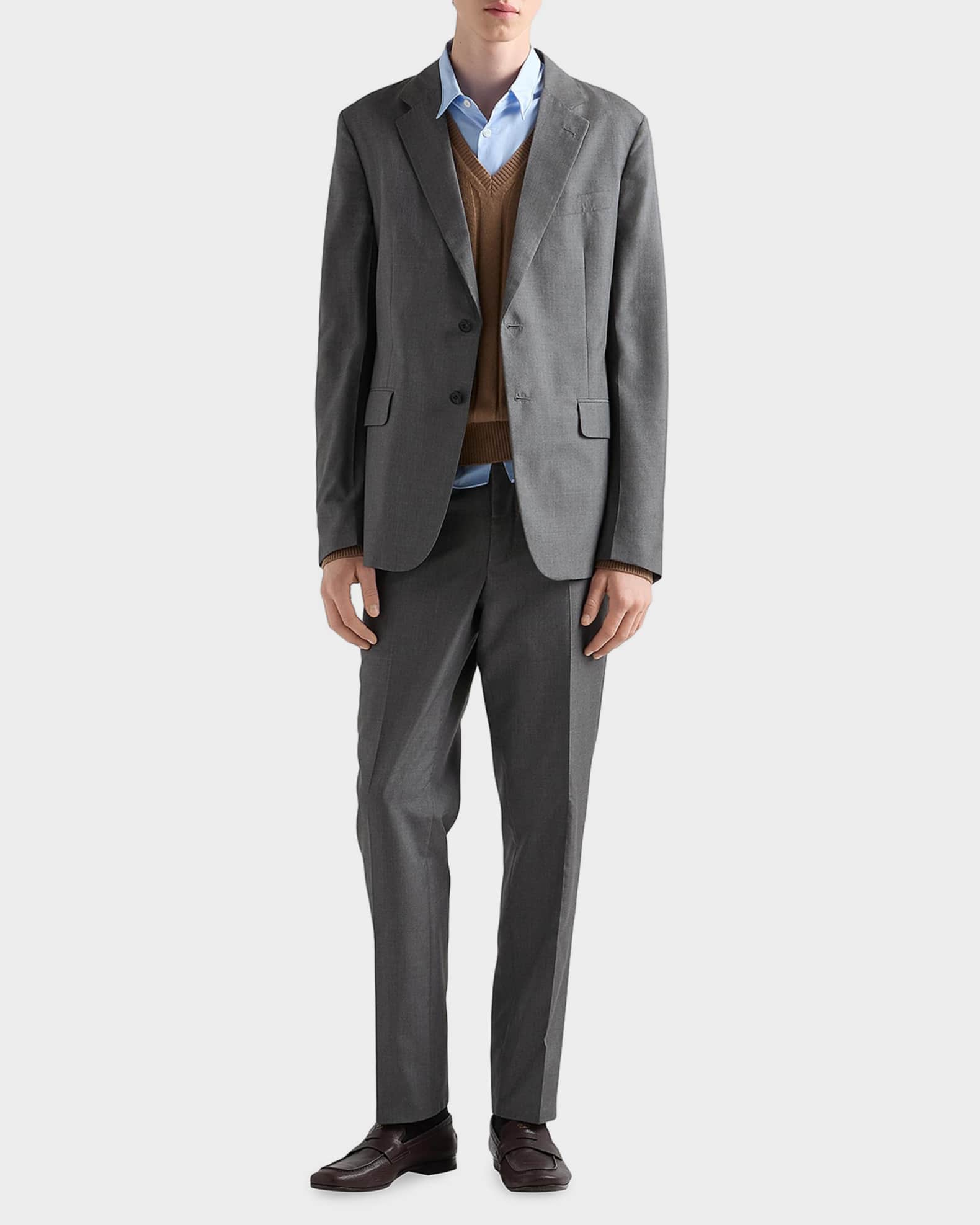 Prada Men's Silk Single-Breasted Two-Piece Suit | Neiman Marcus