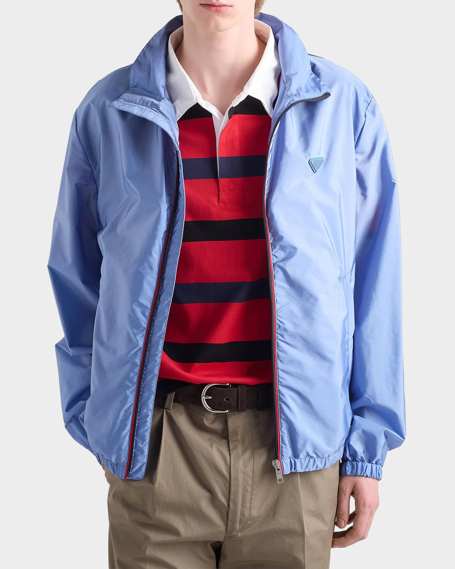 Prada Men's Re-Nylon Zip Jacket | Neiman Marcus