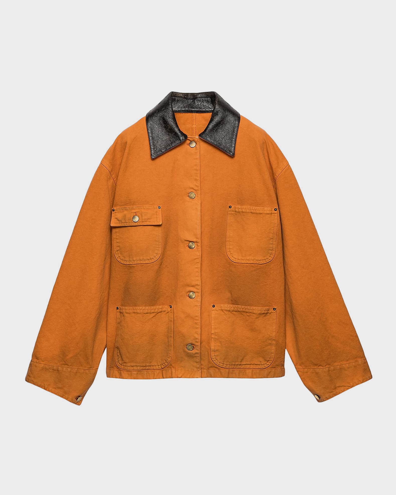 Prada Oversized Canvas Barn Jacket | Neiman Marcus