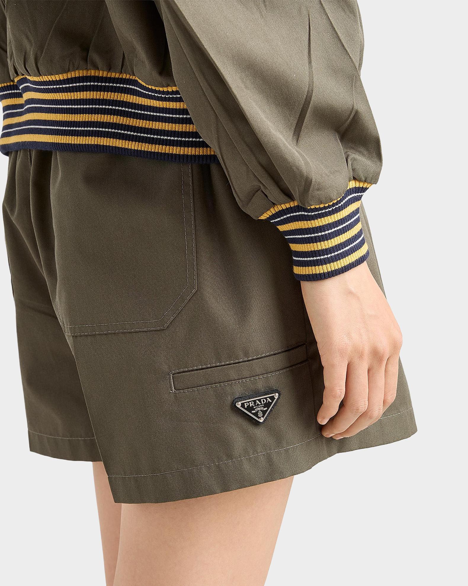 Prada Layered Poplin Pull-On Shorts | Neiman Marcus