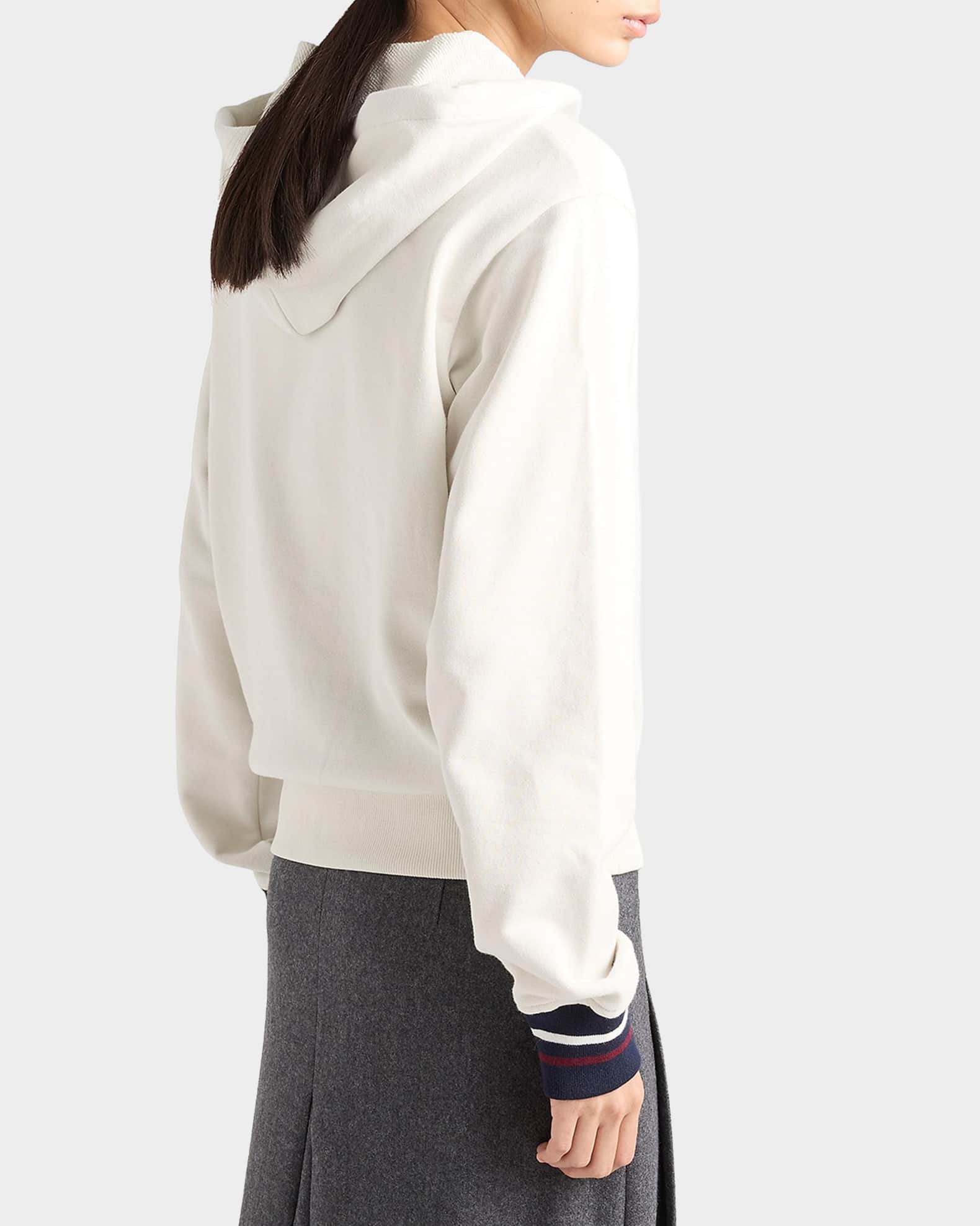 Prada Cotton Fleece Zip-Front Hoodie | Neiman Marcus