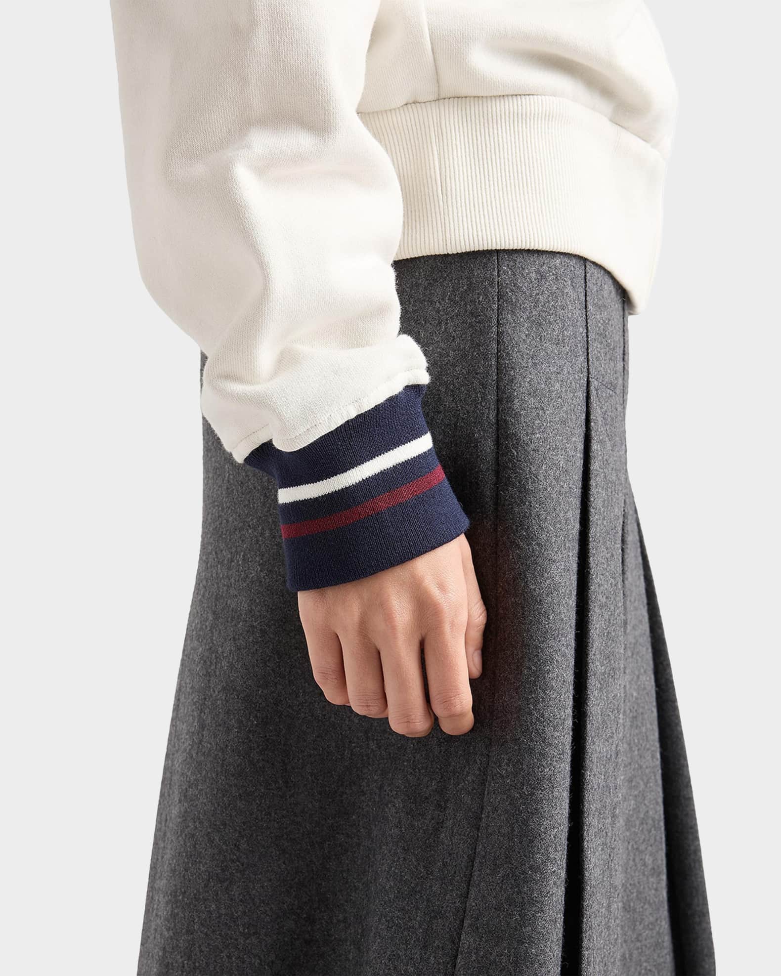 Prada Cotton Fleece Zip-Front Hoodie | Neiman Marcus
