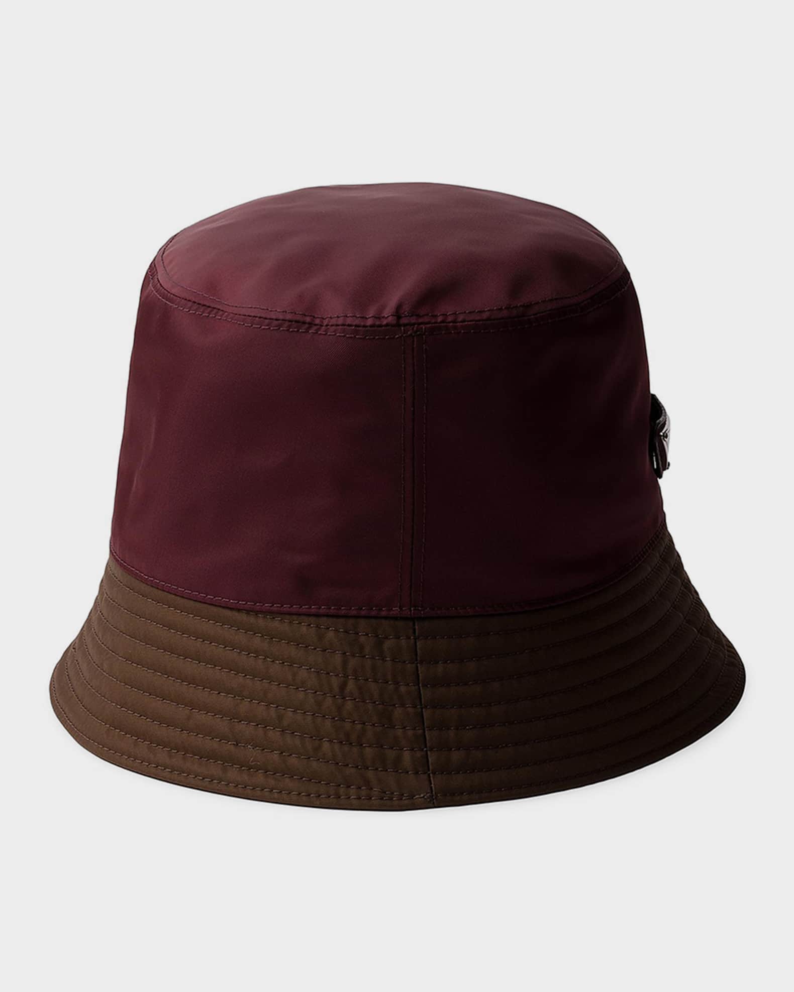 Prada Two-Tone Re-Nylon Bucket Hat | Neiman Marcus