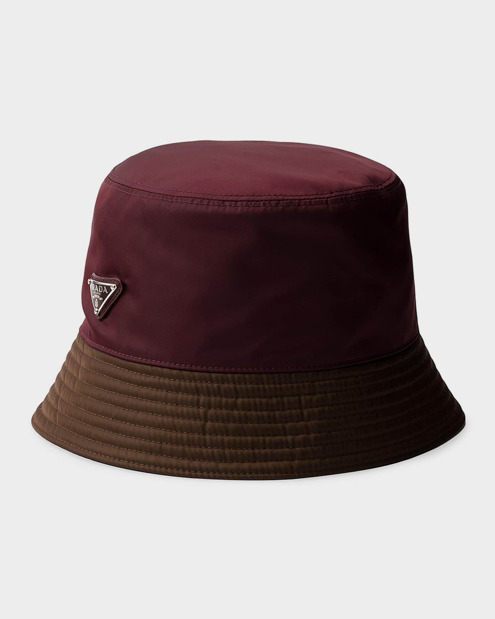 Prada Two-Tone Re-Nylon Bucket Hat | Neiman Marcus