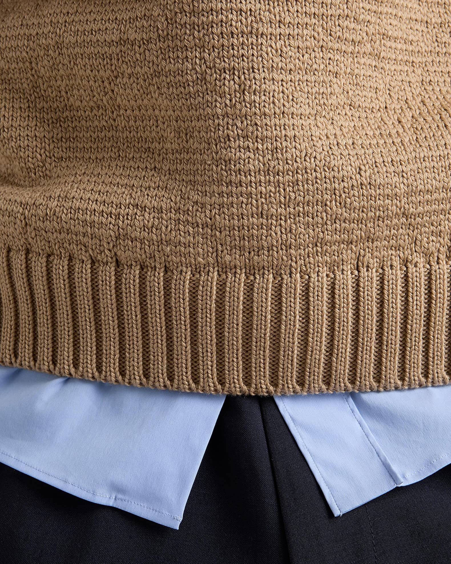 Prada Men's Short-Sleeve Wool Sweater | Neiman Marcus