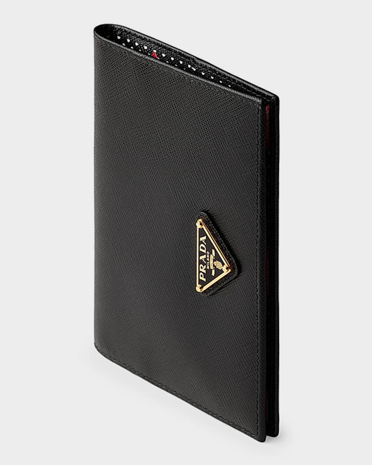 Prada Saffiano Leather Lips-Print Bifold Wallet | Neiman Marcus