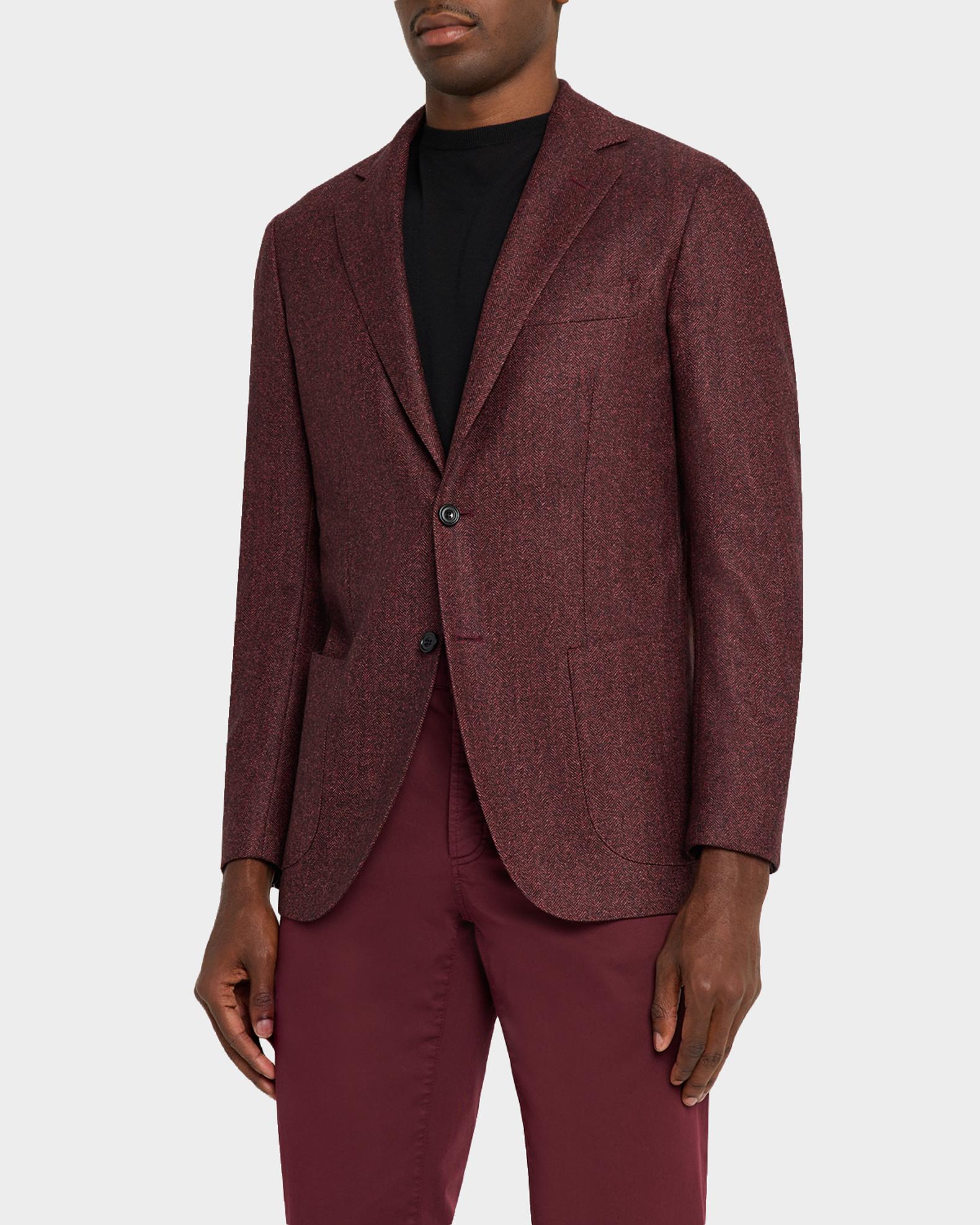 Kiton Melange Herringbone Wool Sport Coat | Neiman Marcus