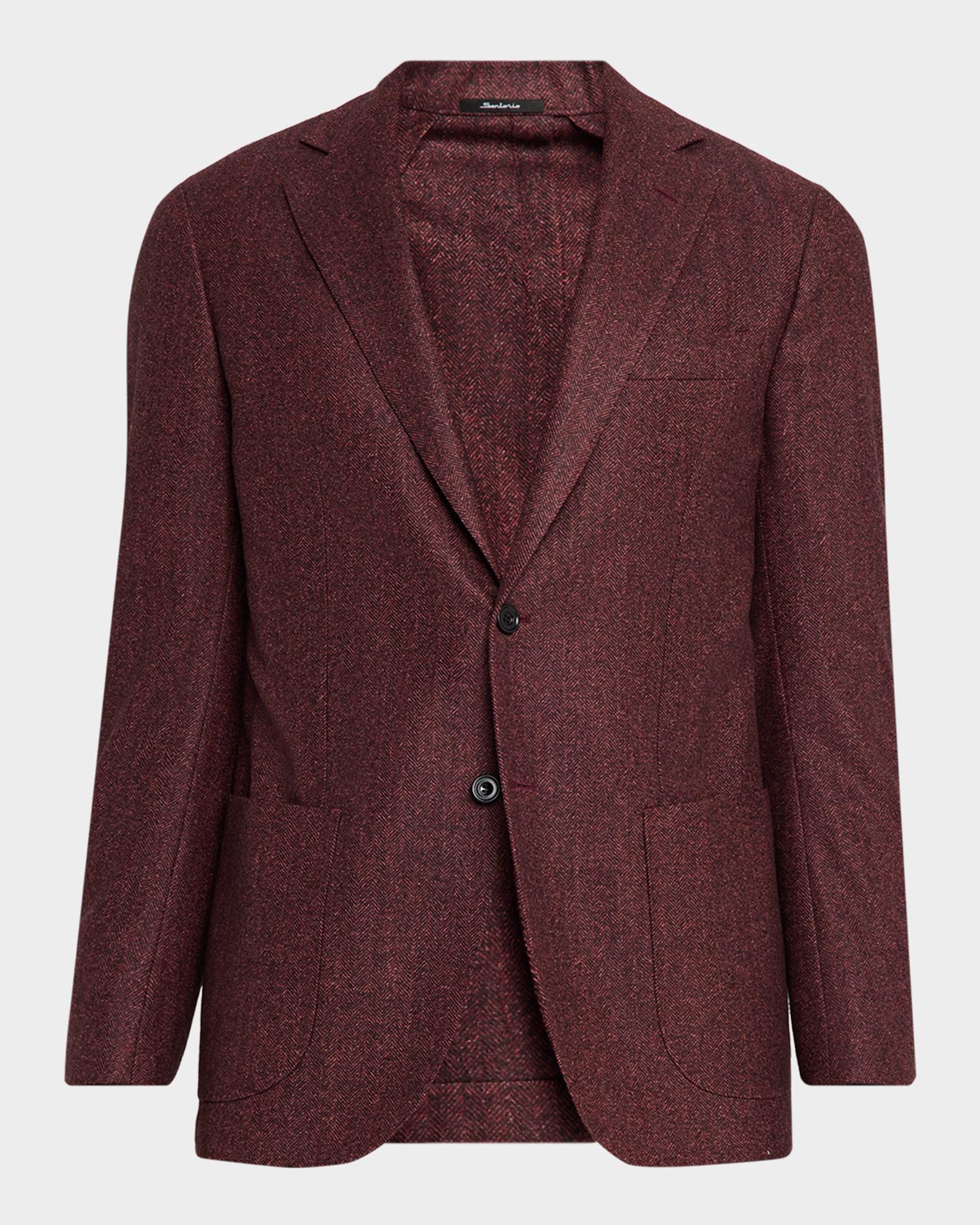 Kiton Melange Herringbone Wool Sport Coat | Neiman Marcus