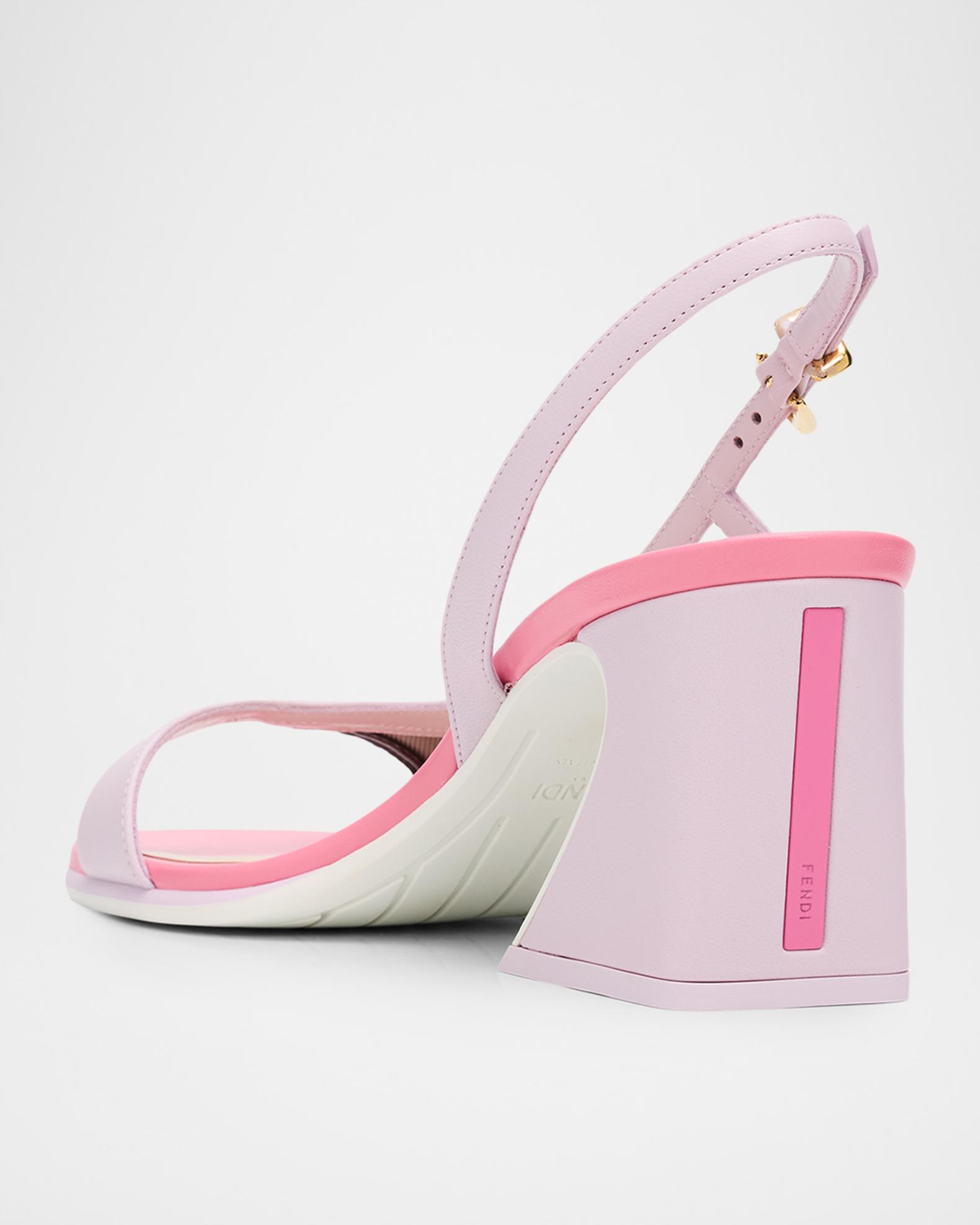 Fendi 65mm Arco Colorblock Slingback Sandals | Neiman Marcus