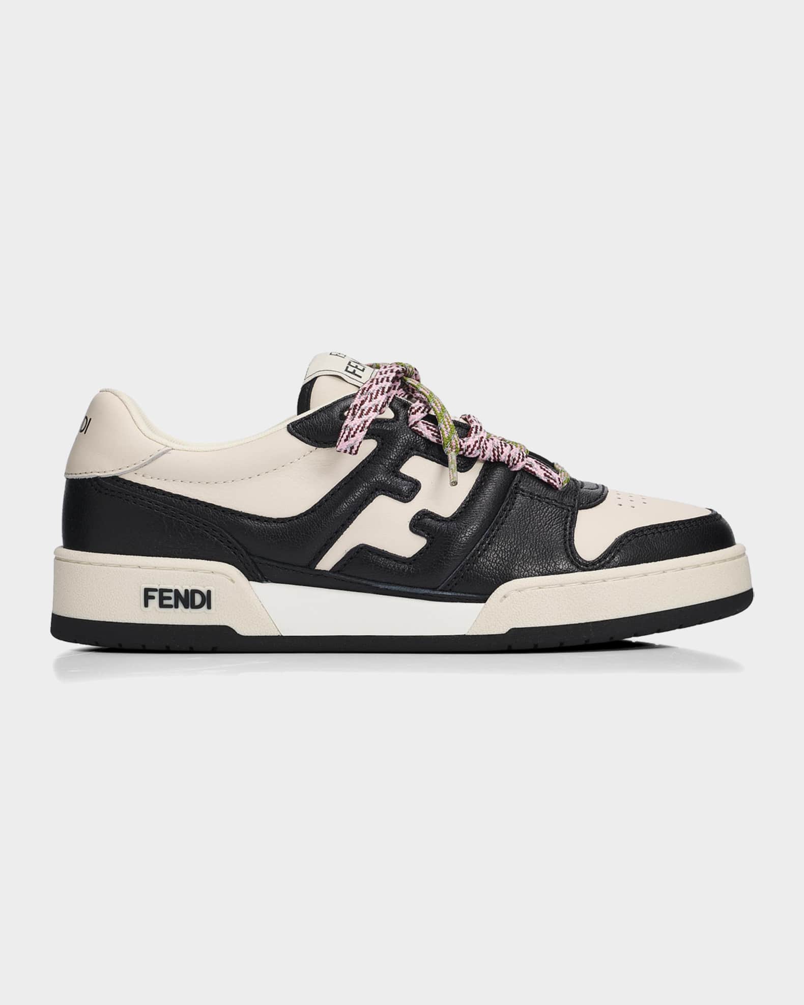 Fendi Match FF Leather Low-Top Sneakers | Neiman Marcus
