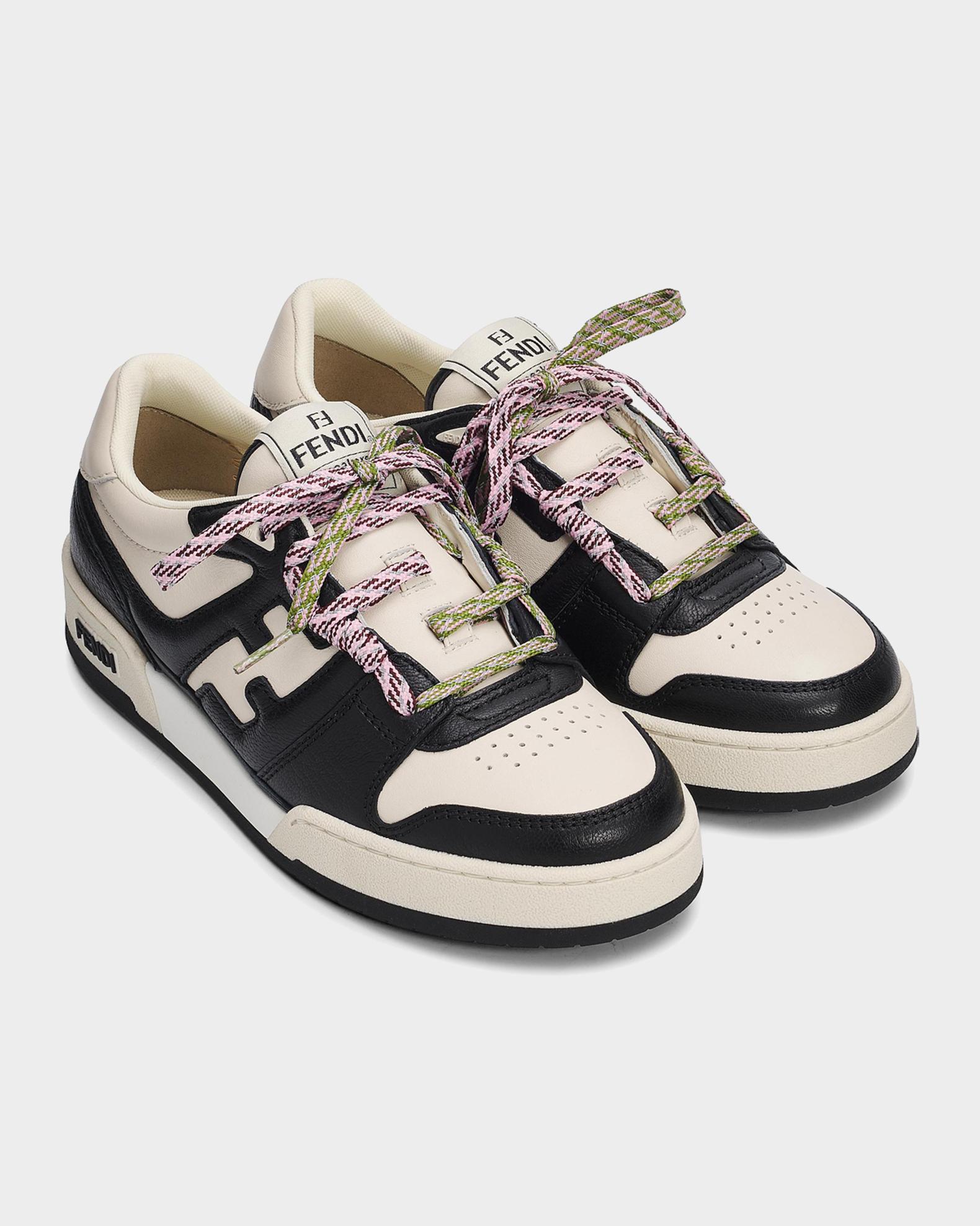 Fendi Match FF Leather Low-Top Sneakers | Neiman Marcus