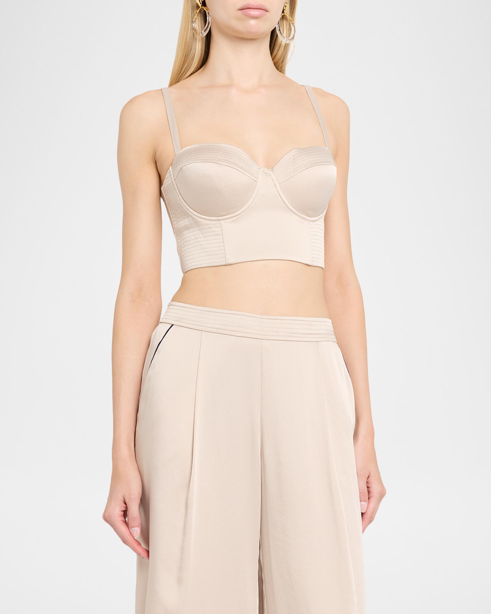 L'AGENCE Nysa Satin Bustier Top | Neiman Marcus