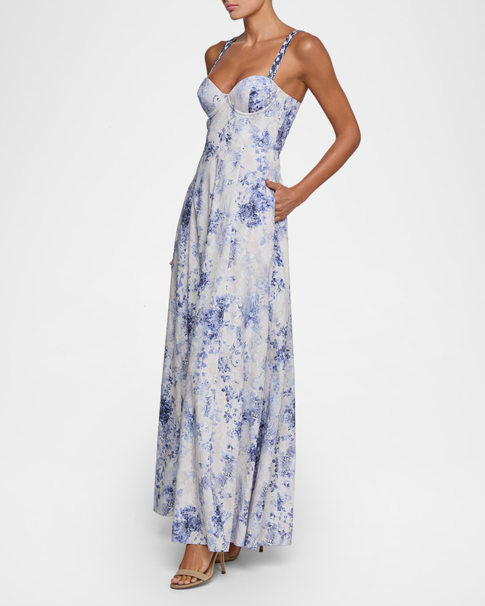 navy blue dress for baby girl Beginning Boutique Sutton Maxi Dress Floral. Size 8 main image 0