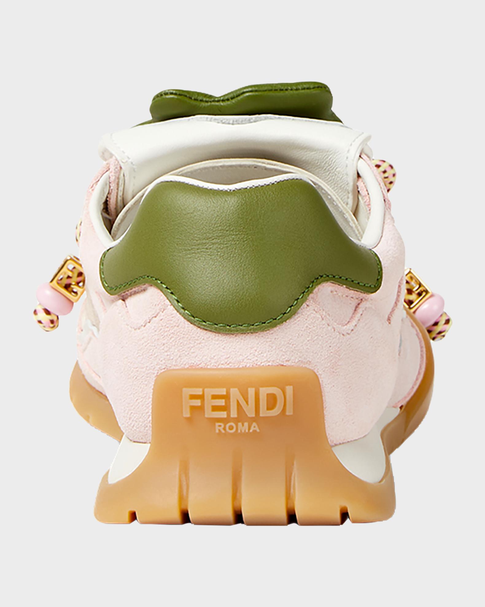 Fendi Wave Pulse Mixed-Media Low-Top Sneakers | Neiman Marcus