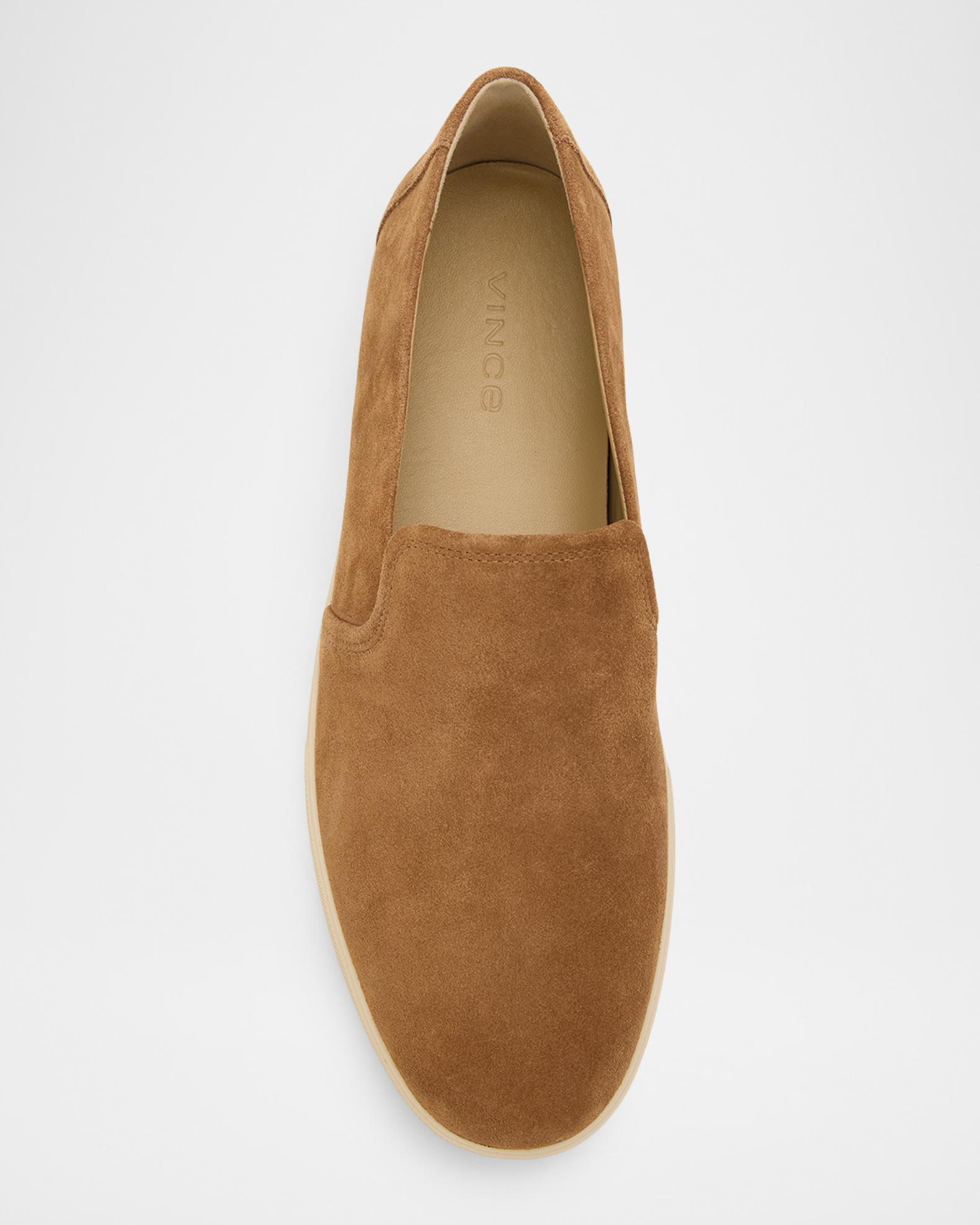 Vince Nude Tan Leather Slip-On Loafers Amazon.com | Vince Mens Rafael Slip-ons New Camel Suede 7  main image 2