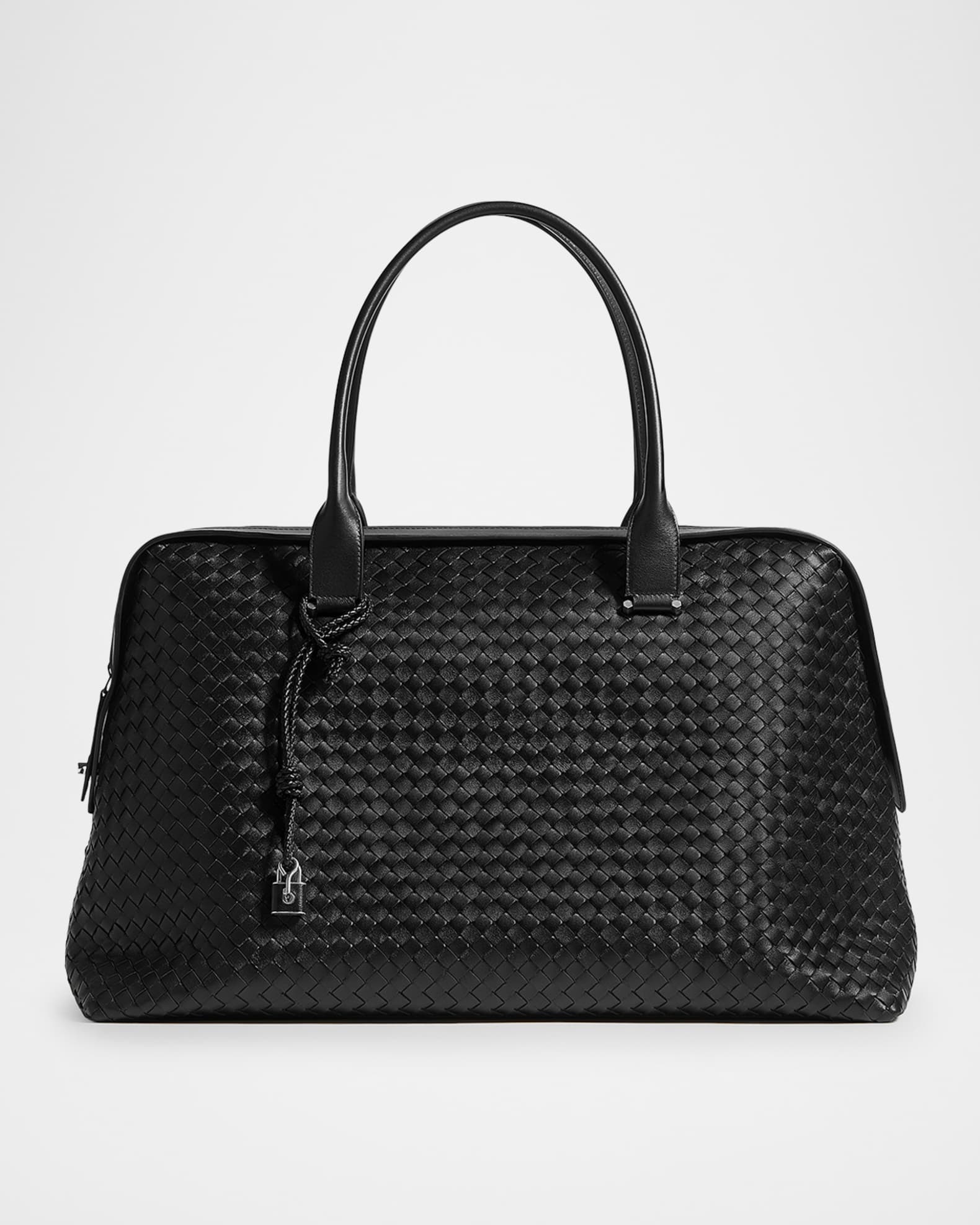 Bottega Veneta Men's Veneto Intrecciato Leather Weekender Bag