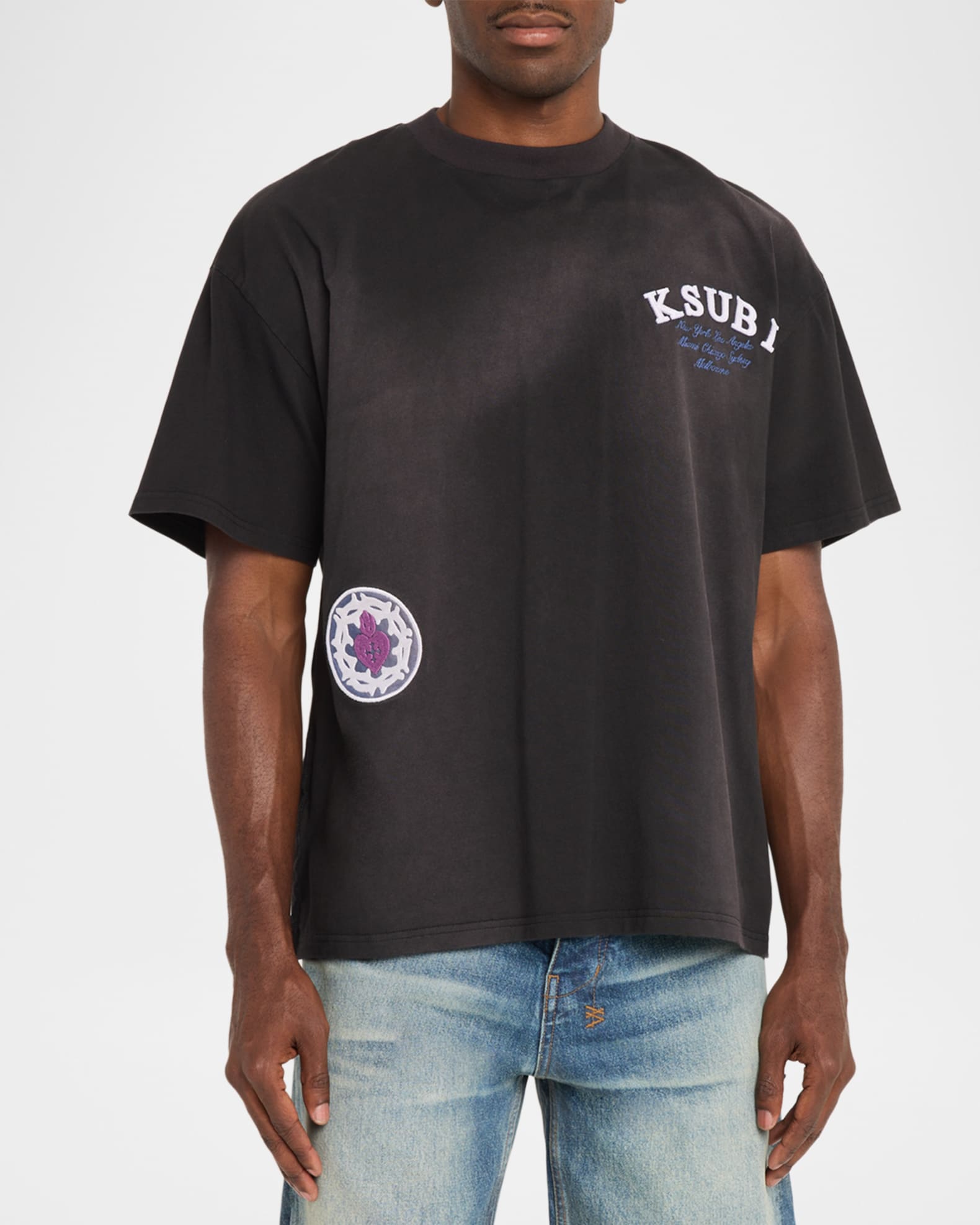Ksubi Men's Genesis Ekcess Logo-Embroidered Cotton T-shirt
