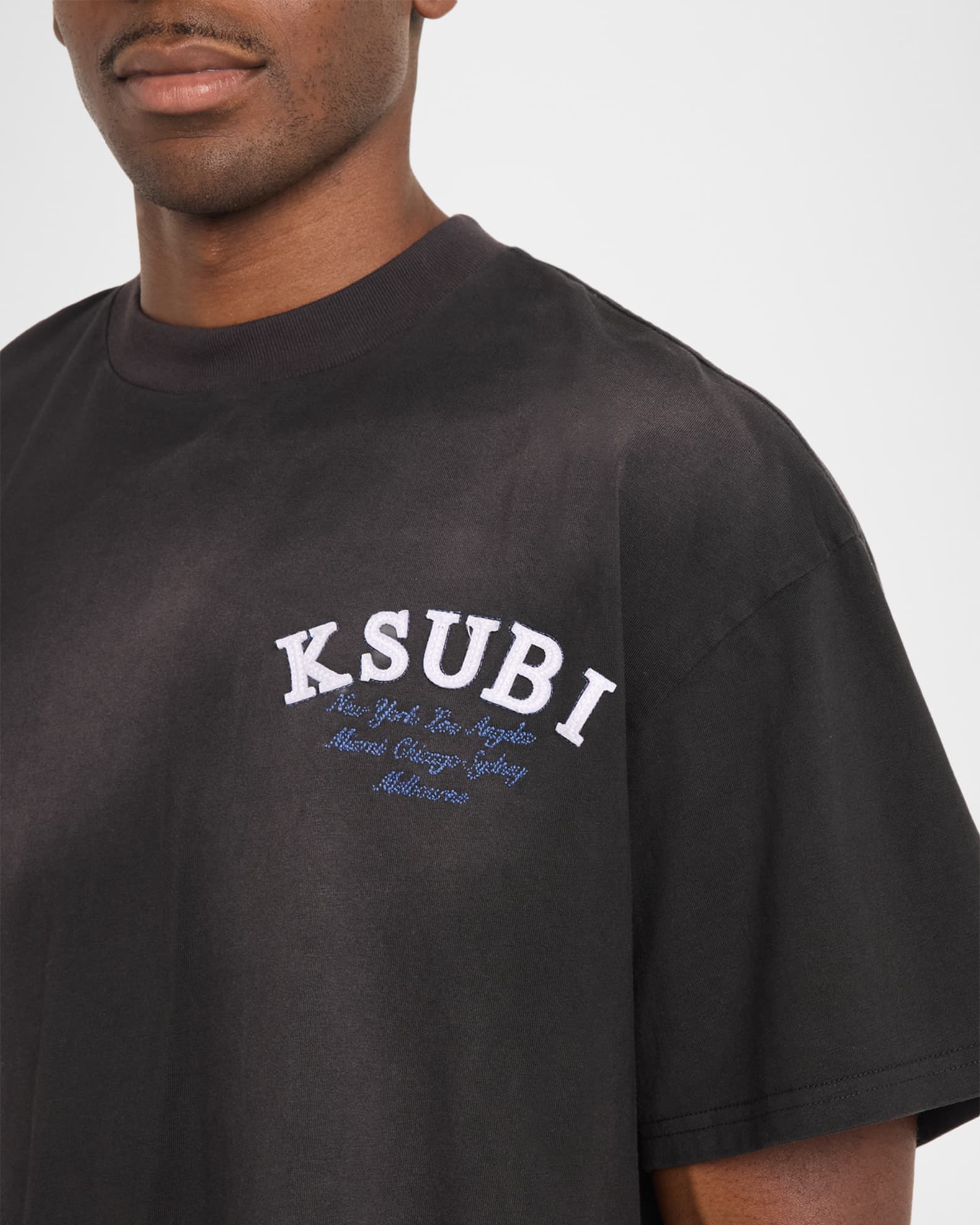 Ksubi Men's Genesis Ekcess Logo-Embroidered Cotton T-shirt