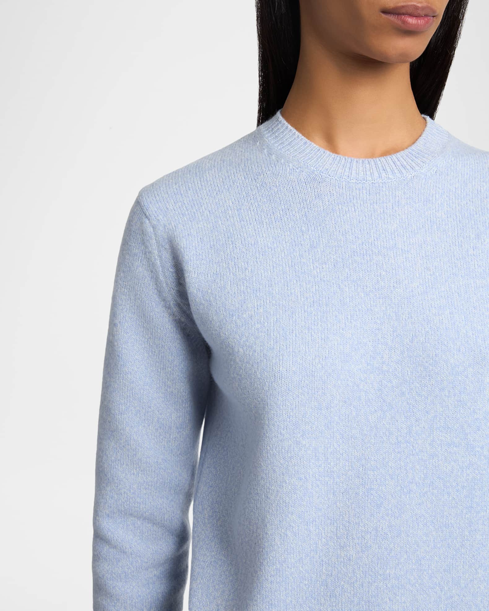 Jil Sander Wool-Cashmere Crewneck Sweater | Neiman Marcus