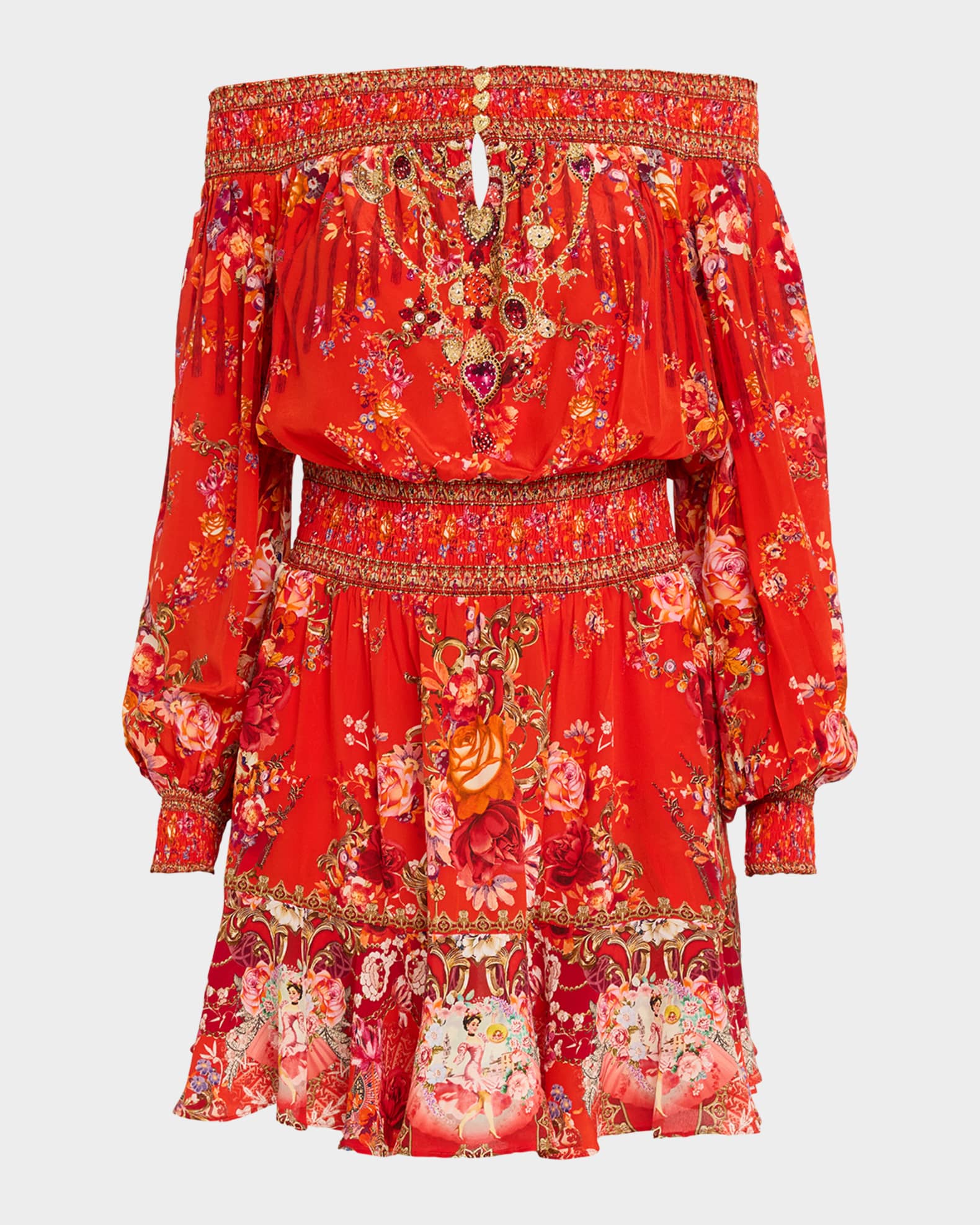 Camilla Ole Ole Off-Shoulder Mini Dress | Neiman Marcus