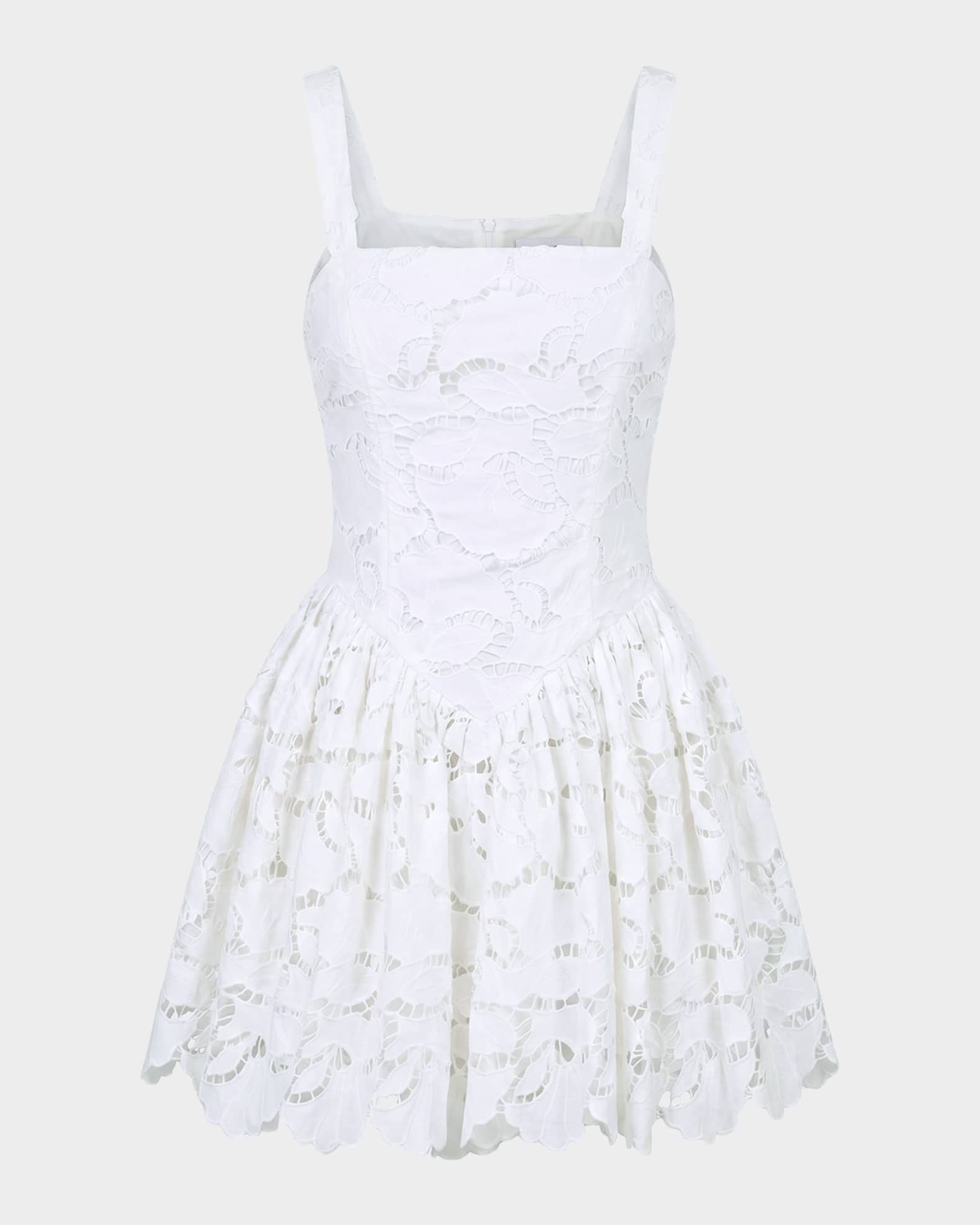 elegant modern wedding dresses Mikado A-Line Wedding Dress with Reverse Sweetheart Neckline, Drop-dow   Think Bridal