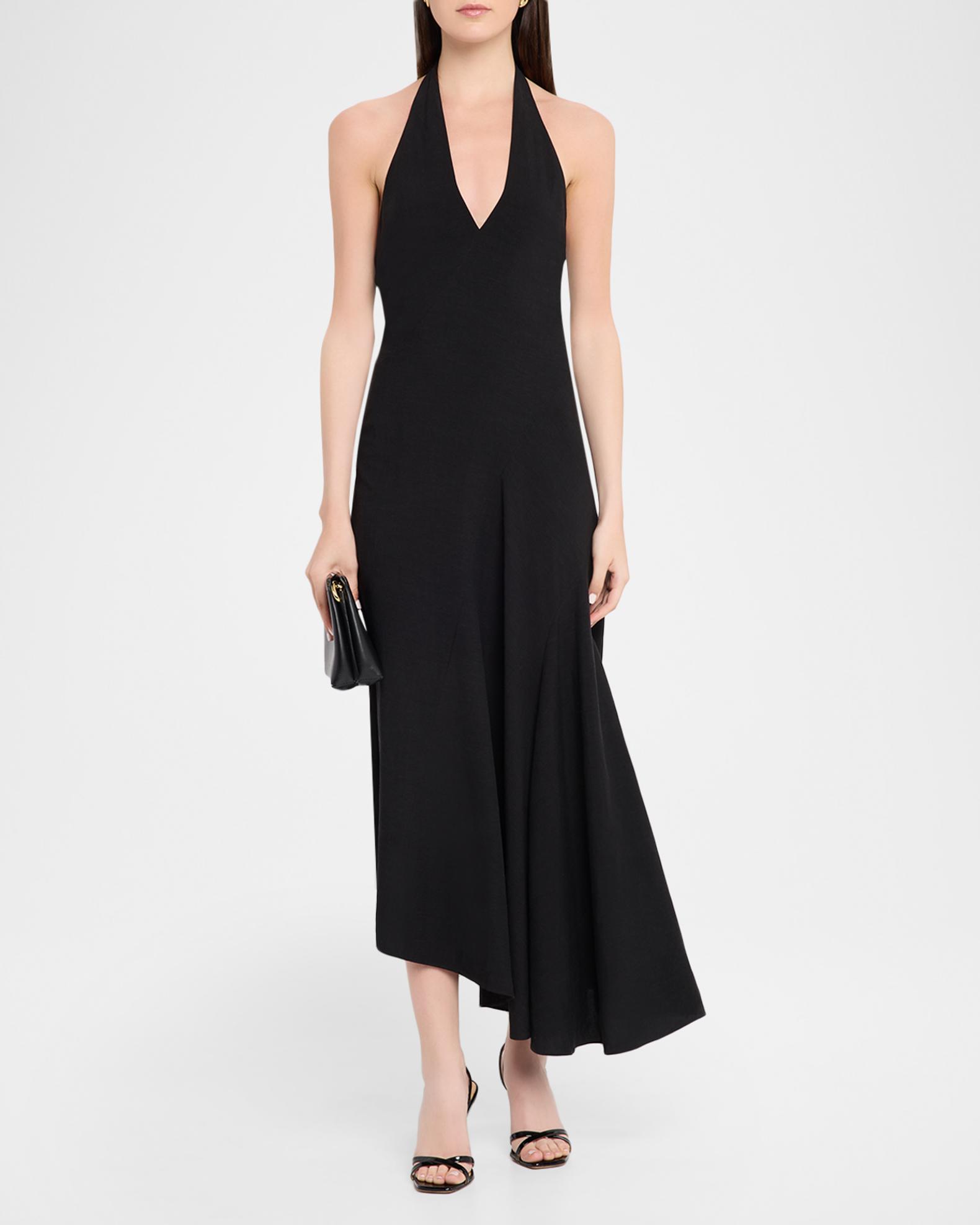 A.L.C. Women's Celina Linen-Blend Halter Midi-Dress - Black