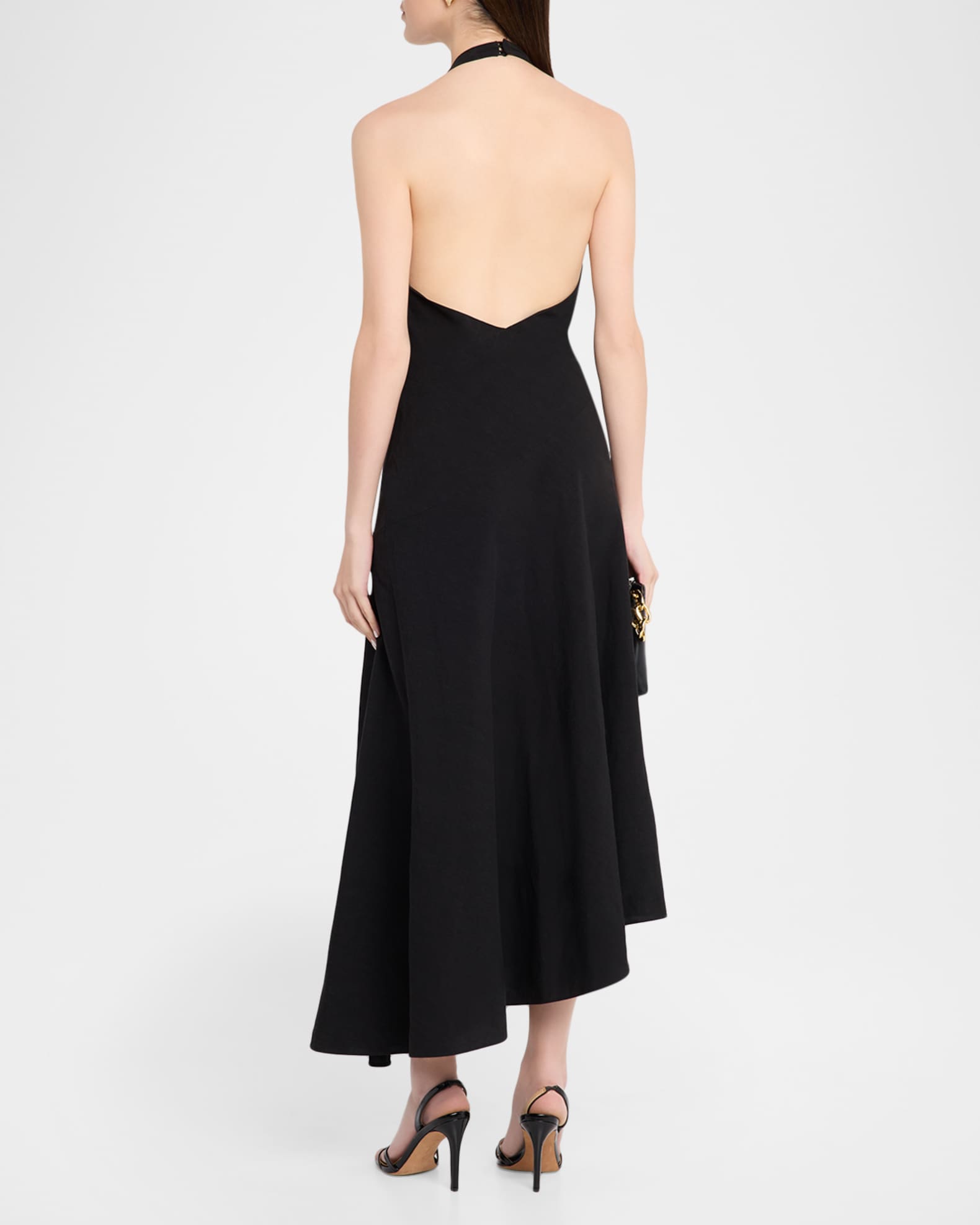 A.L.C. Celina Linen-Blend Halter Dress | Neiman Marcus