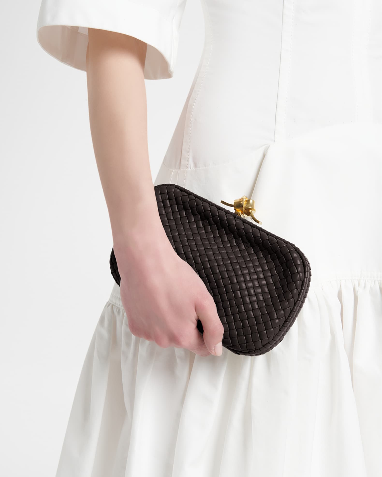 Bottega Veneta Padded Leather Sculptural Knot Clutch Bag | Neiman