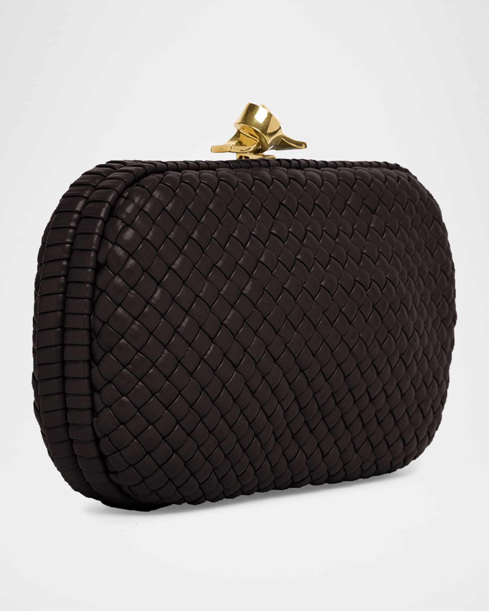Bottega Veneta Padded Leather Sculptural Knot Clutch Bag | Neiman