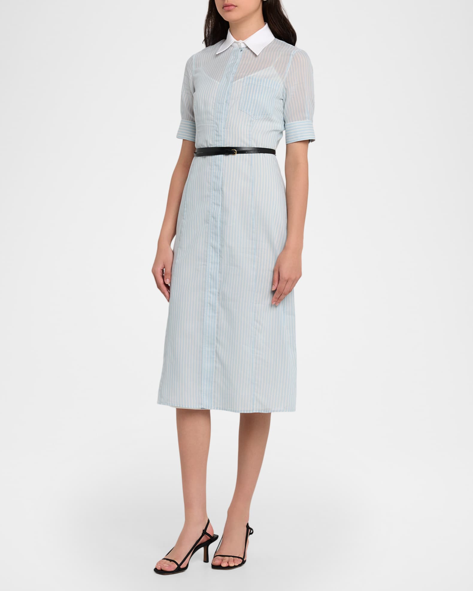 Kieran Dress in Glacial Blue Stripe | Altuzarra