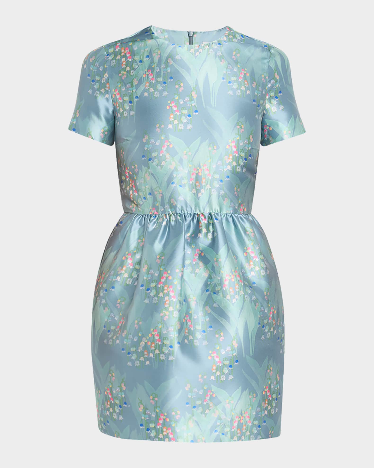 berner mini dress BERNADETTE Lily Of The Valley Crepe Mini Dress - Women - Blue Dresses