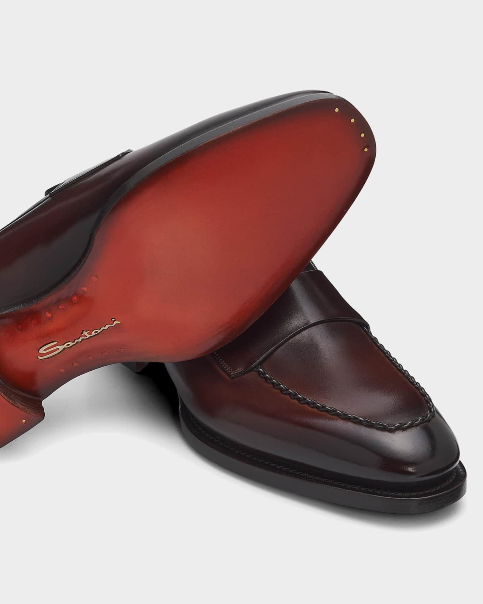 Santoni Men's Arco Leather Loafers | Neiman Marcus