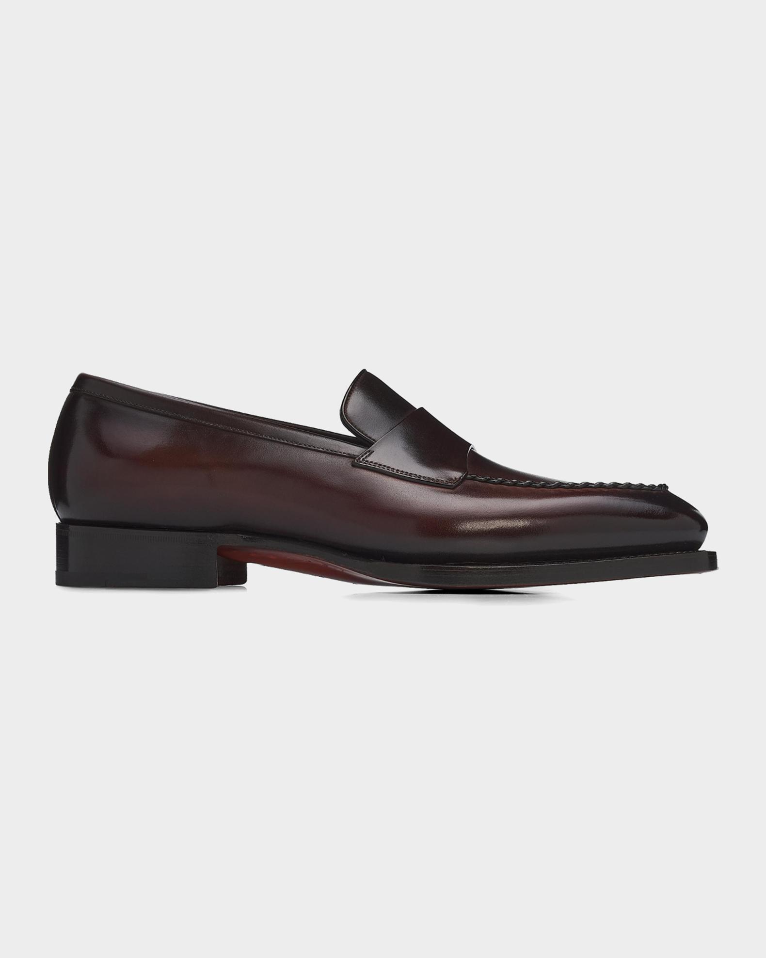 Santoni Men's Arco Leather Loafers | Neiman Marcus