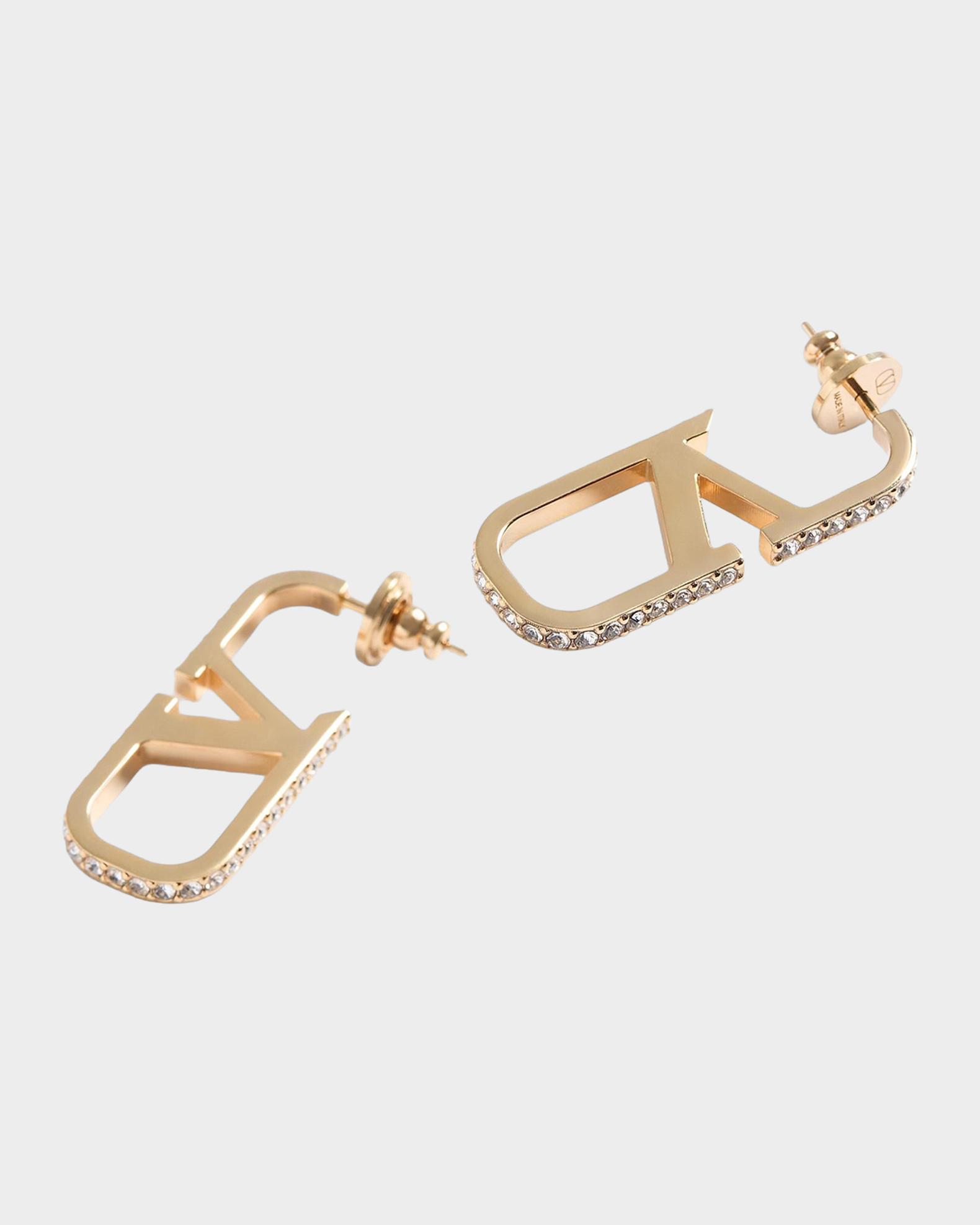 Valentino Garavani VLogo Signature Crystal Earrings | Neiman Marcus