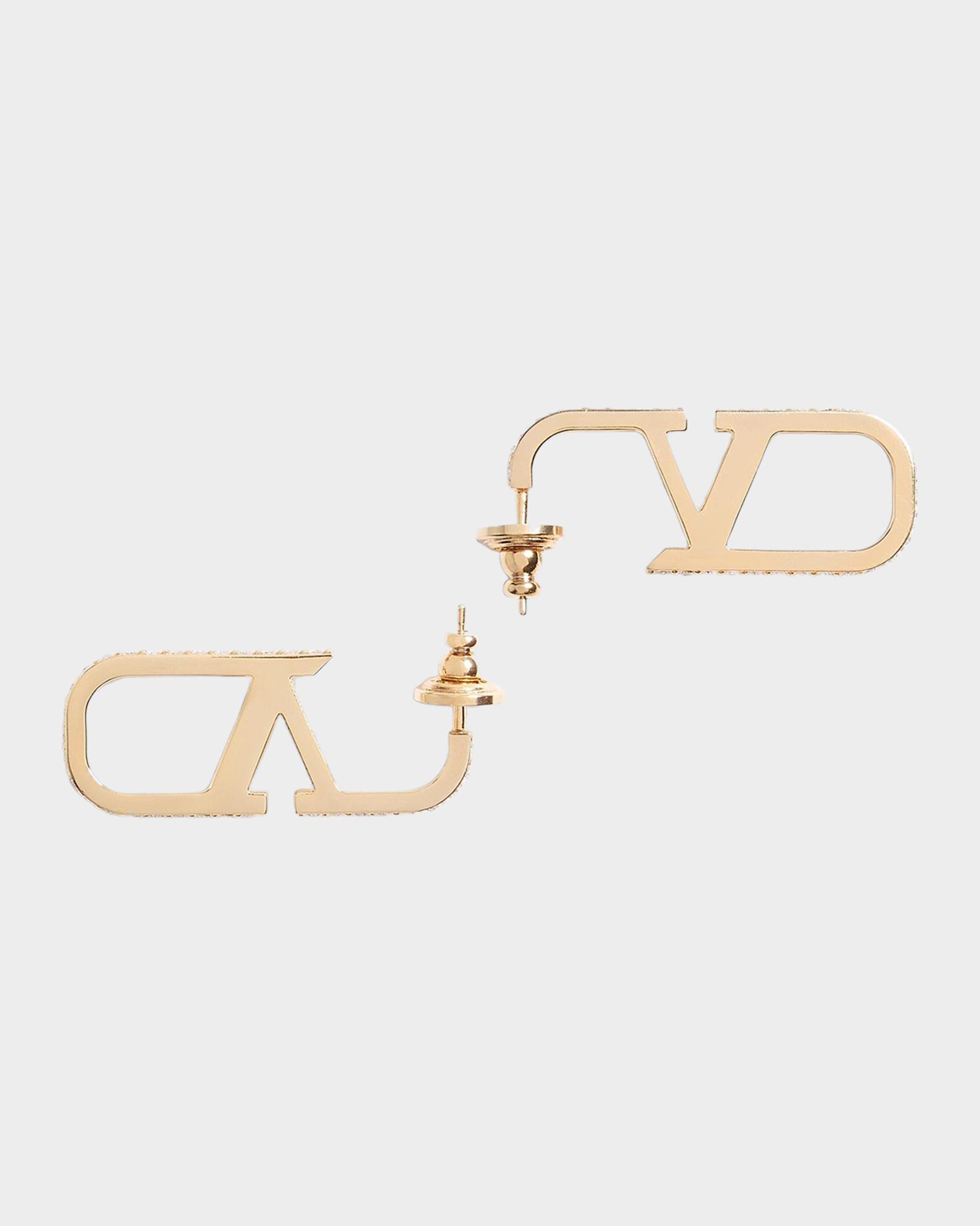 Valentino Garavani VLogo Signature Crystal Earrings | Neiman Marcus
