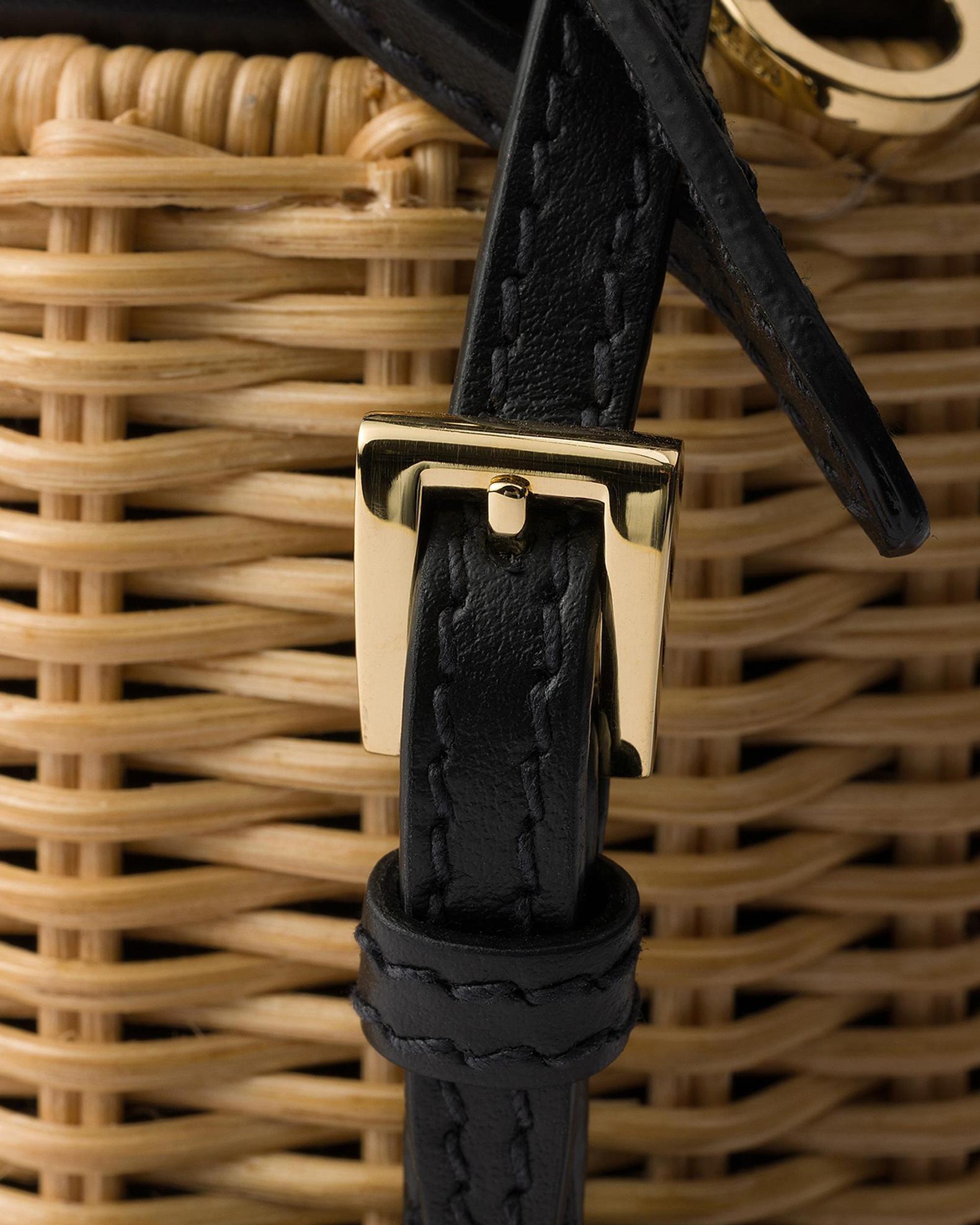 Prada Wicker and Leather Bucket Bag | Neiman Marcus