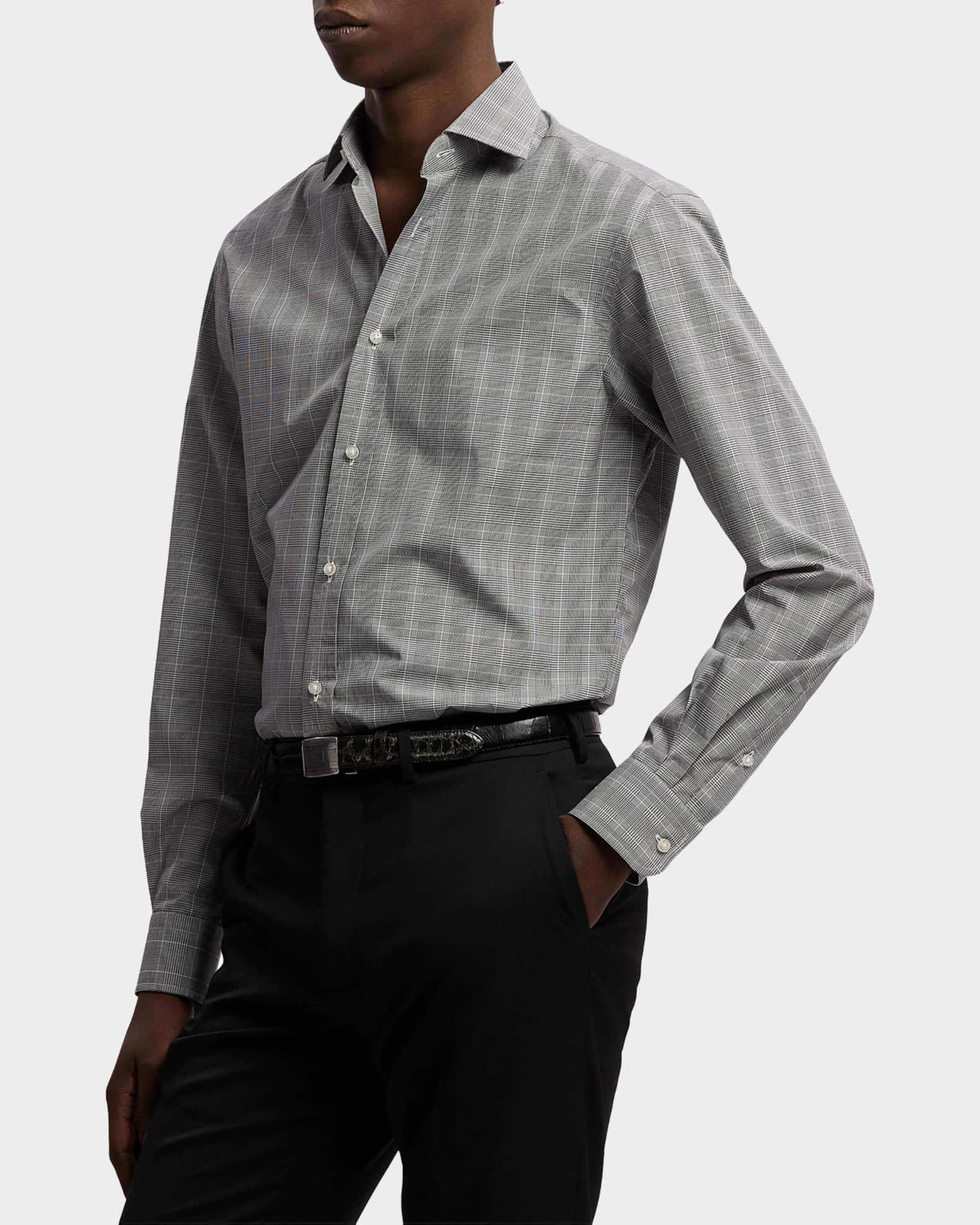Ralph Lauren Purple Label Men's Glen Plaid Twill Classic-Fit Shirt